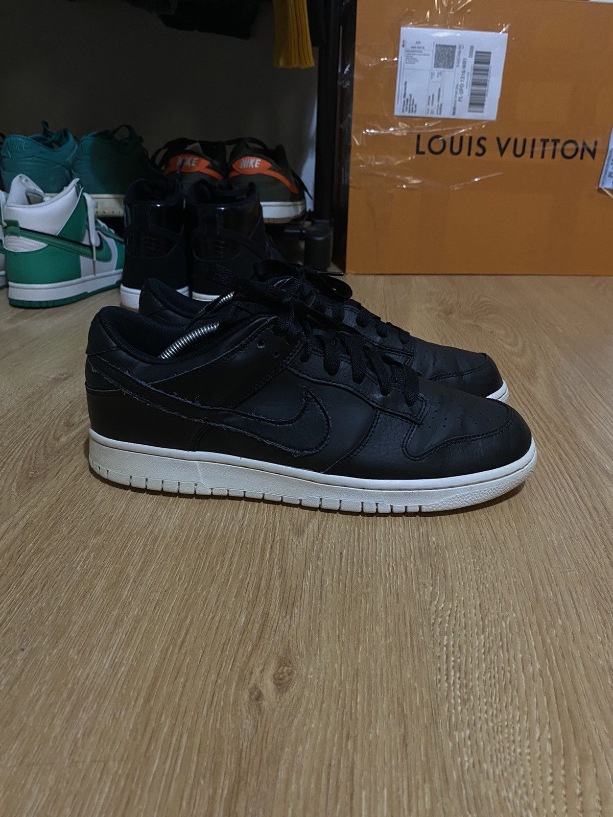 Nike Nike dunk low leather black white Size US 11 / EU 44 - 1 Thumbnail