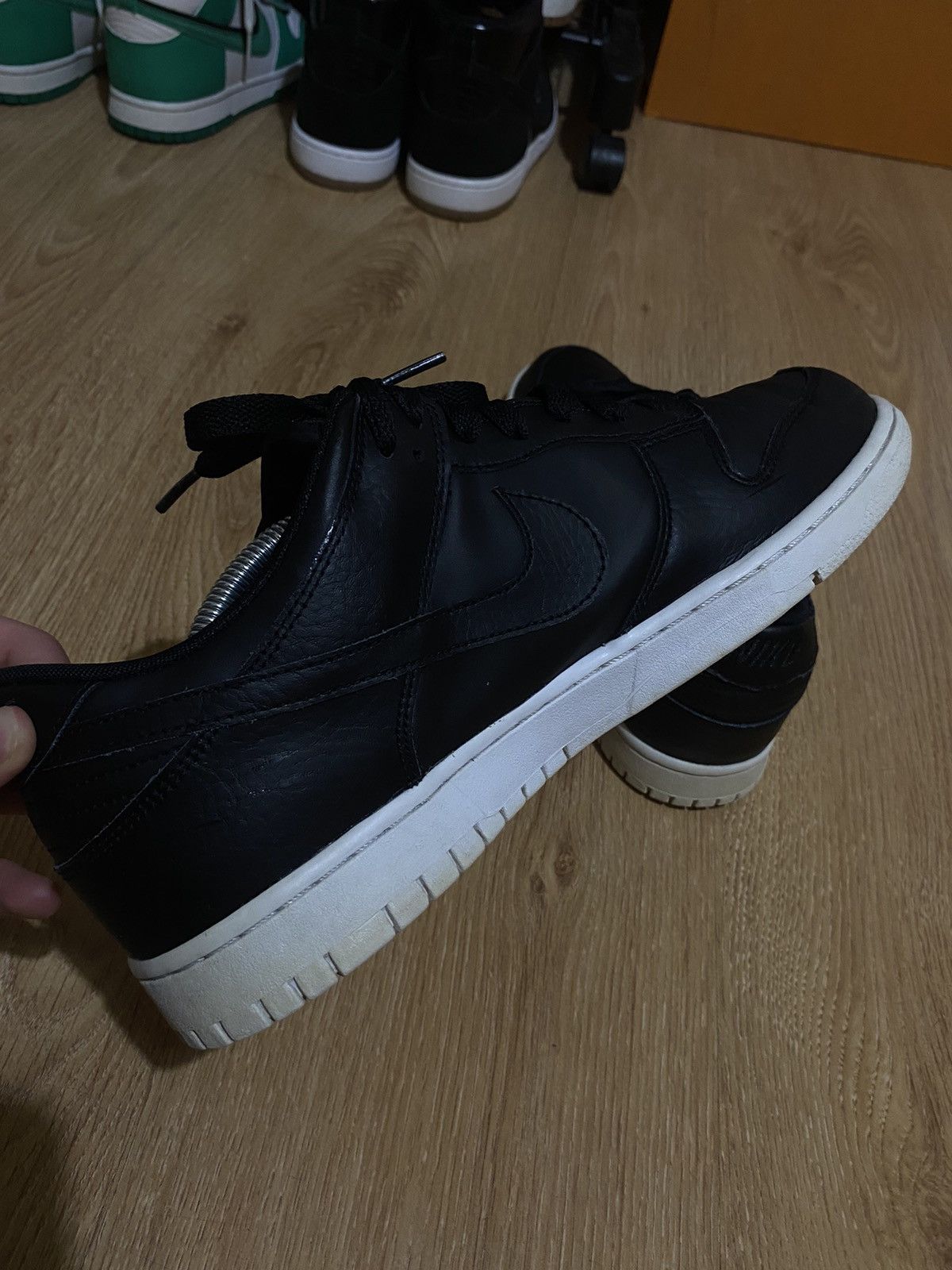 Nike Nike dunk low leather black white Size US 11 / EU 44 - 5 Thumbnail