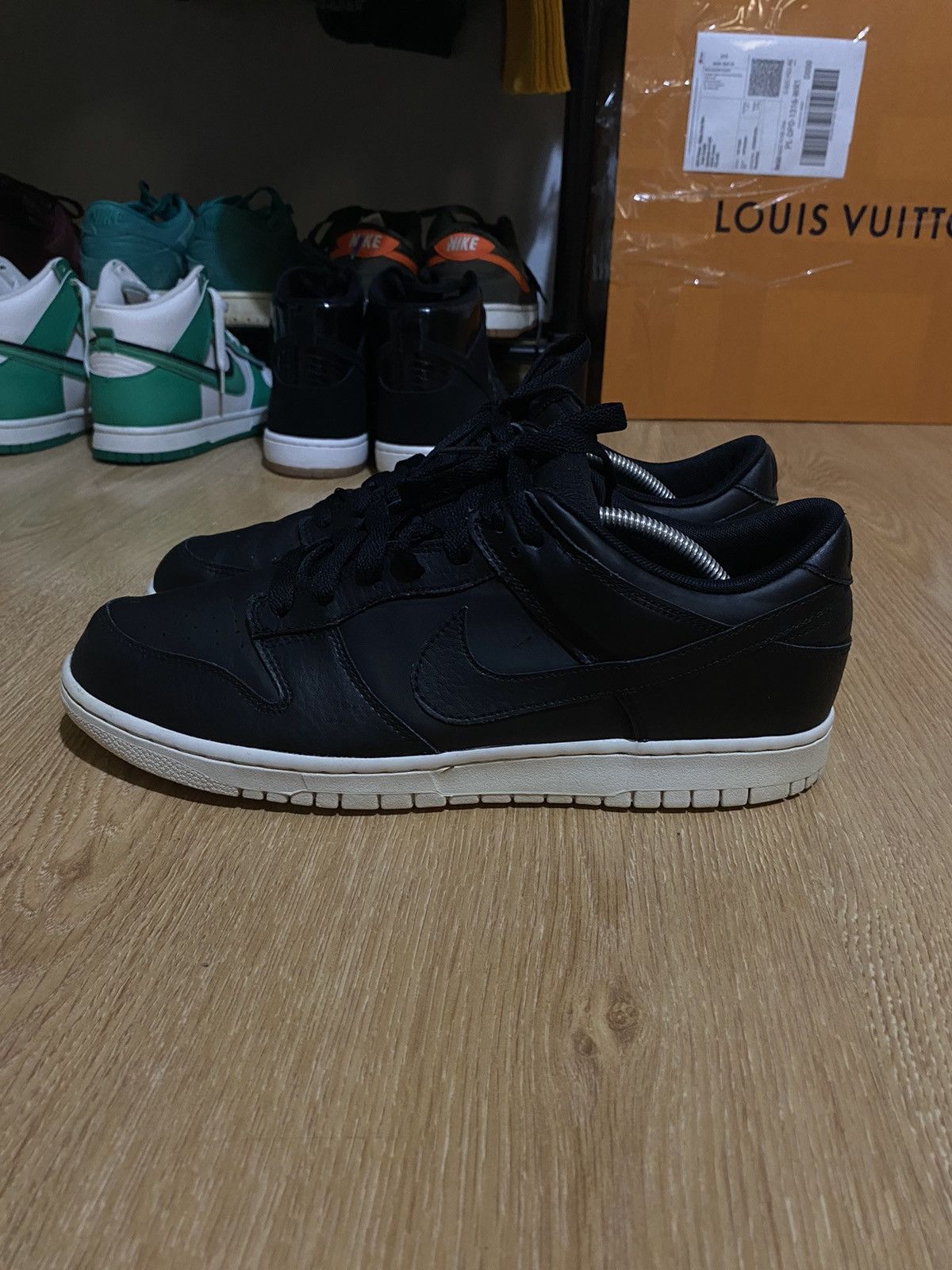 Nike Nike dunk low leather black white Size US 11 / EU 44 - 3 Thumbnail