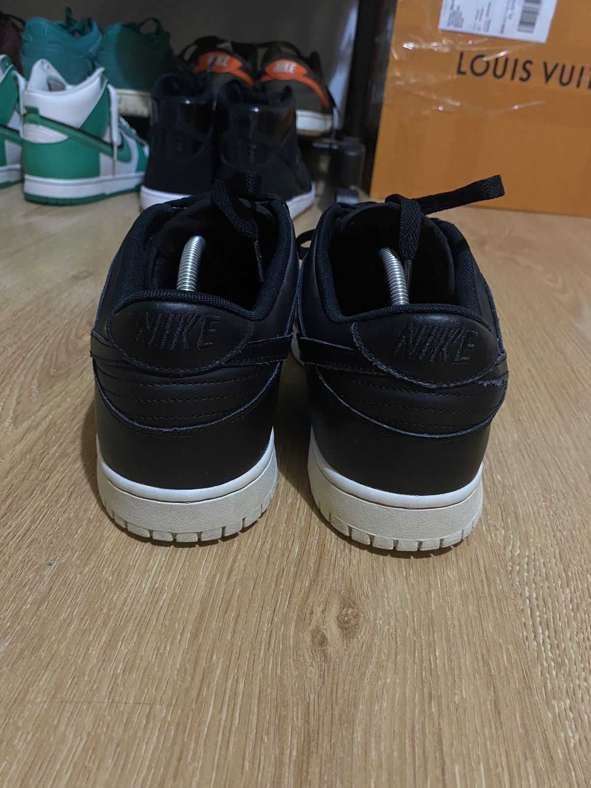 Nike Nike dunk low leather black white Size US 11 / EU 44 - 4 Thumbnail