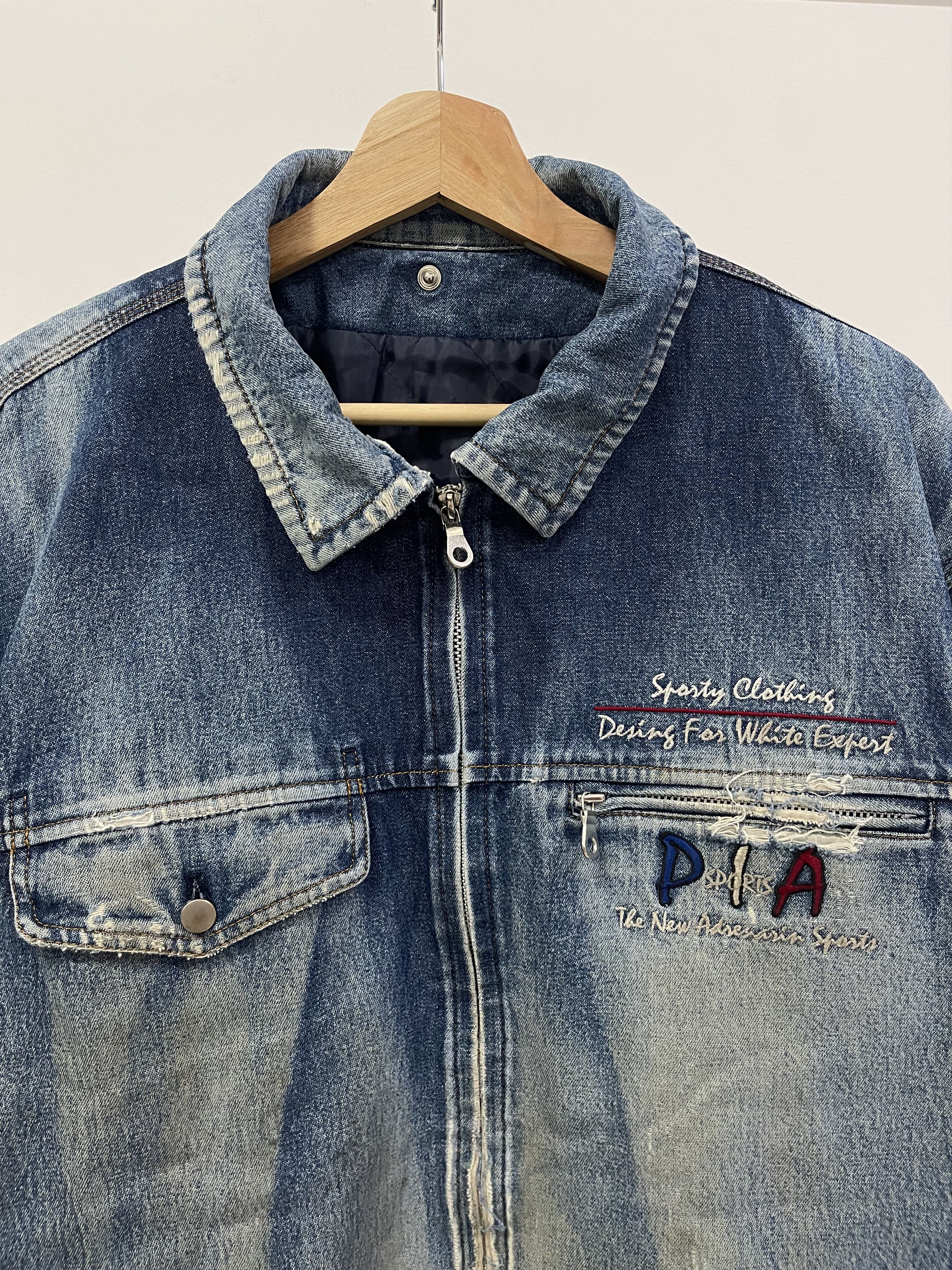 Japanese Brand × Vintage Vintage Piaa Sport Quilted Lined Denim Jacket Size US S / EU 44-46 / 1 - 2 Thumbnail