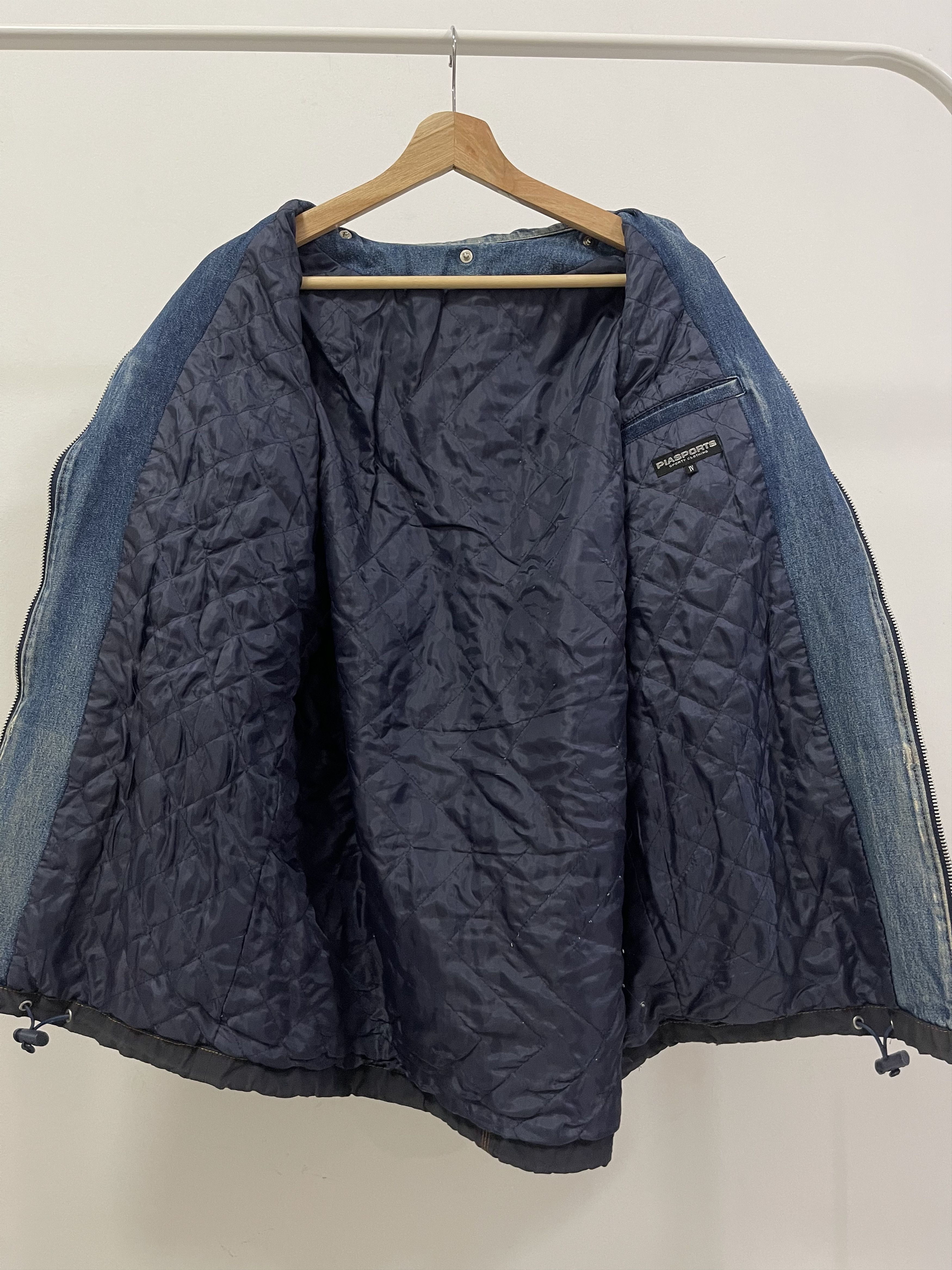 Japanese Brand × Vintage Vintage Piaa Sport Quilted Lined Denim Jacket Size US S / EU 44-46 / 1 - 8 Thumbnail