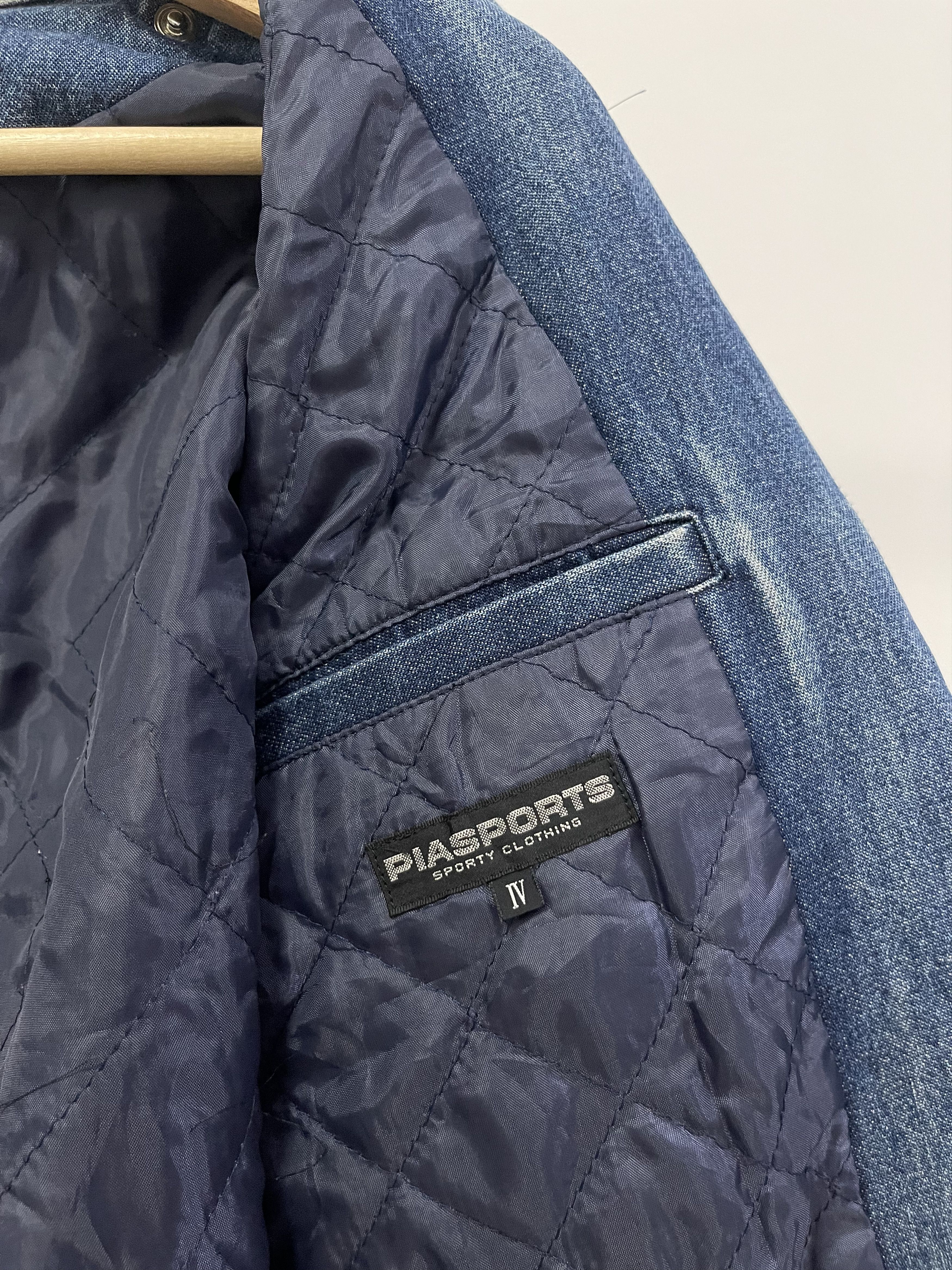 Japanese Brand × Vintage Vintage Piaa Sport Quilted Lined Denim Jacket Size US S / EU 44-46 / 1 - 9 Thumbnail