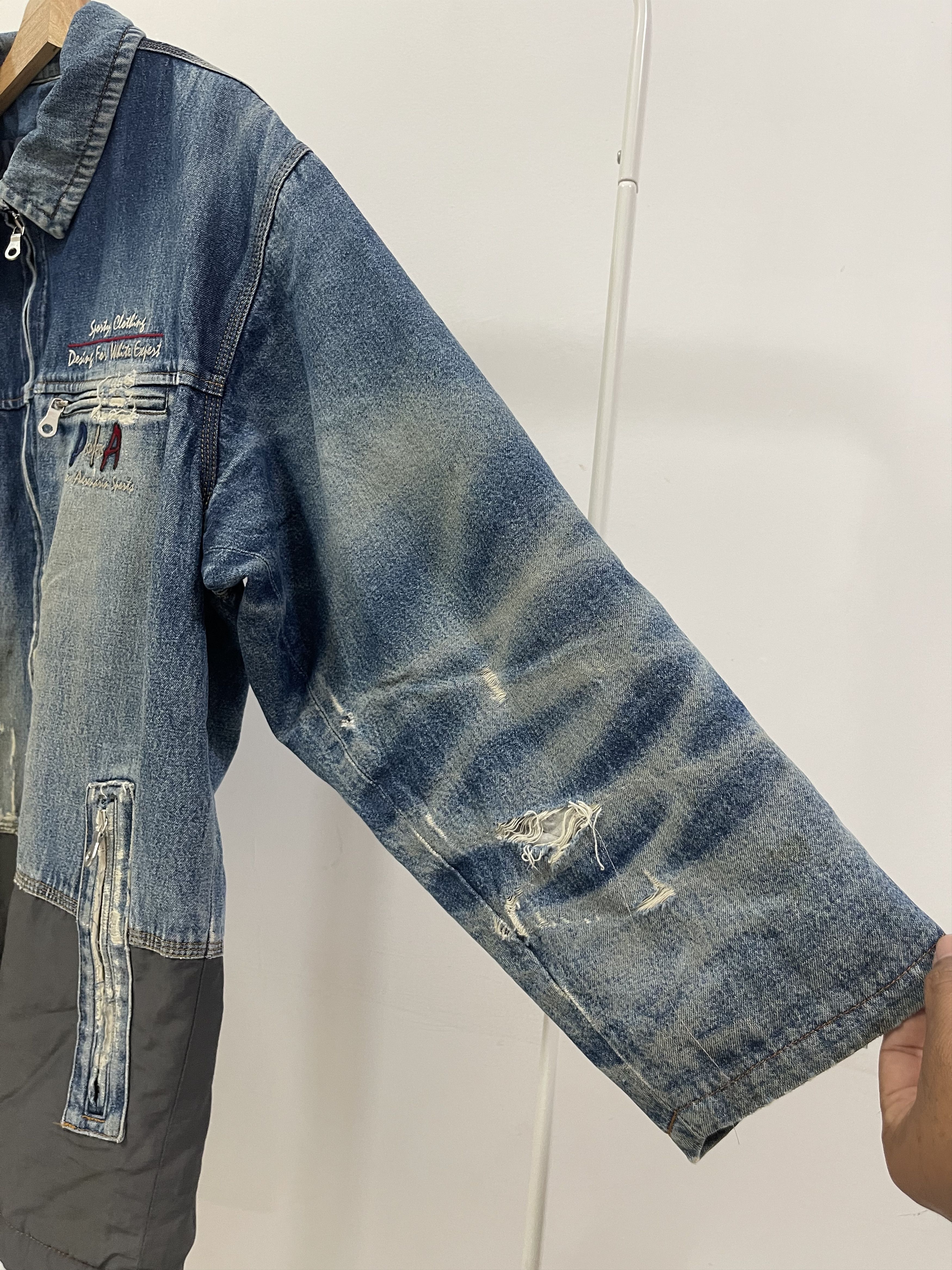 Japanese Brand × Vintage Vintage Piaa Sport Quilted Lined Denim Jacket Size US S / EU 44-46 / 1 - 5 Thumbnail