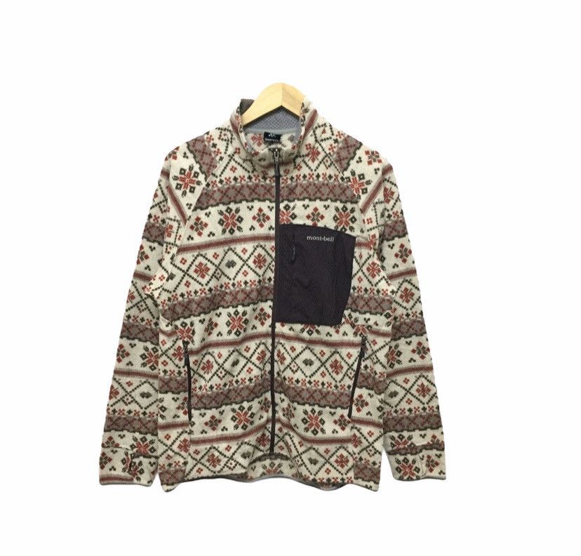 Montbell 1990s Fleece native vertical pocket jacket Size US M / EU 48-50 / 2 - 3 Thumbnail