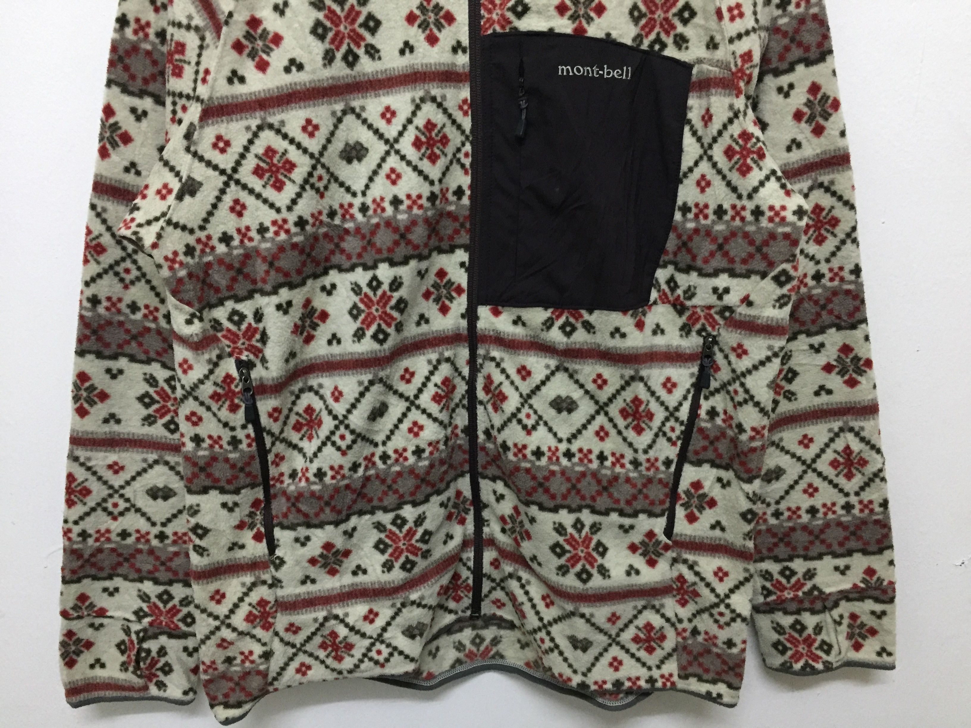 Montbell 1990s Fleece native vertical pocket jacket Size US M / EU 48-50 / 2 - 4 Thumbnail