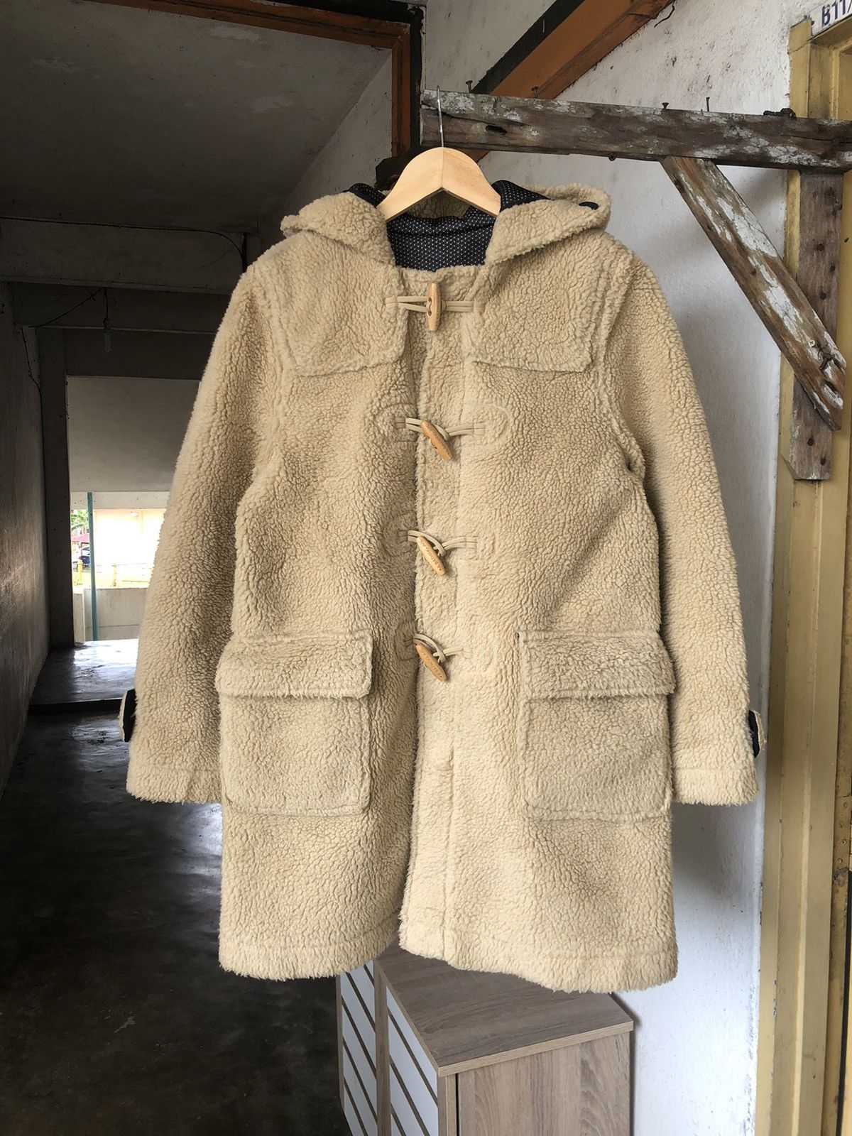 image of Bape x Vintage Windstopper Deep Pile Flecee Duffle Coat in Brown, Men's (Size Small)