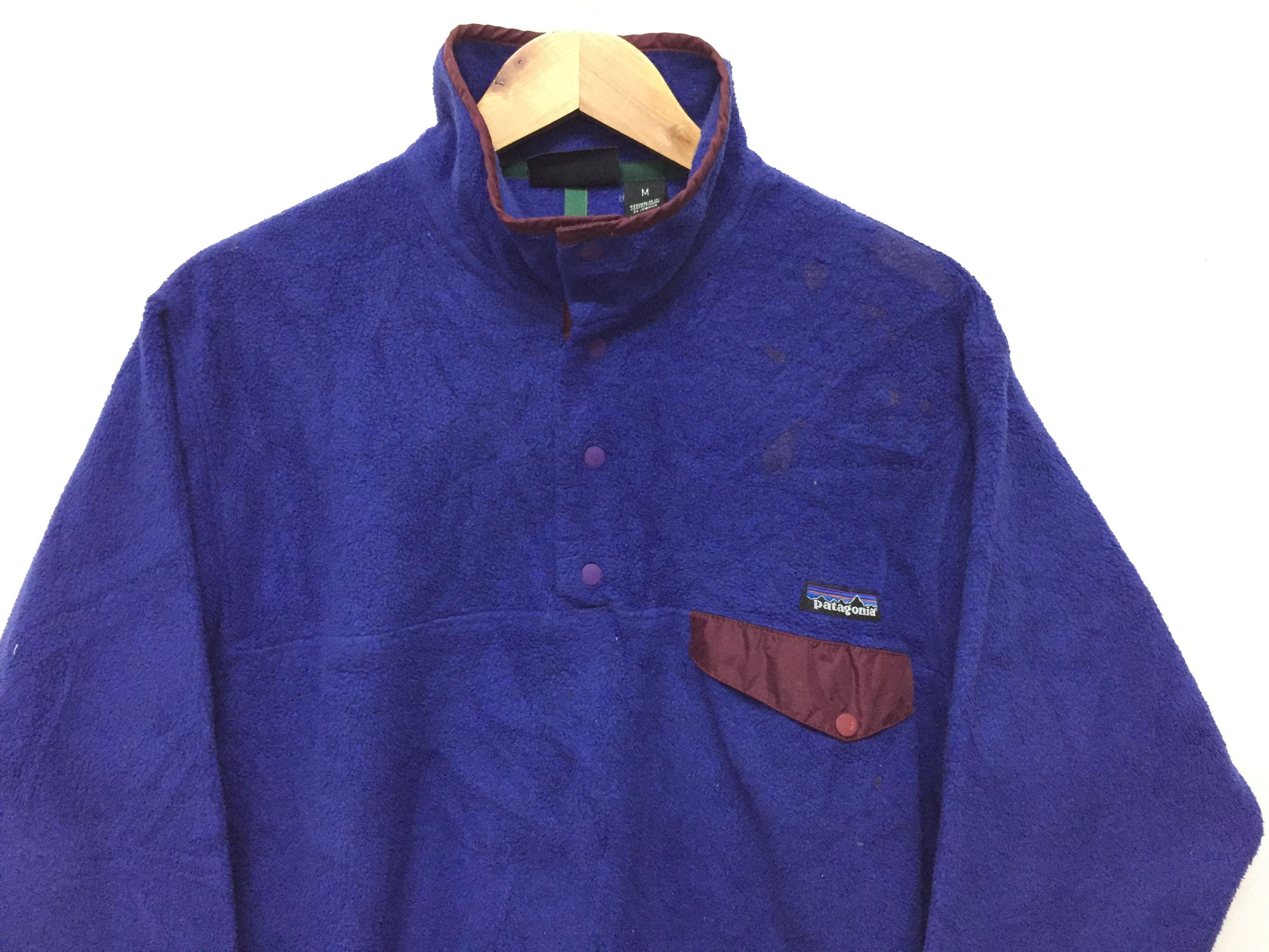 Patagonia 90's PATAGONIA fleece pocket snap button jacket Size US M / EU 48-50 / 2 - 4 Thumbnail
