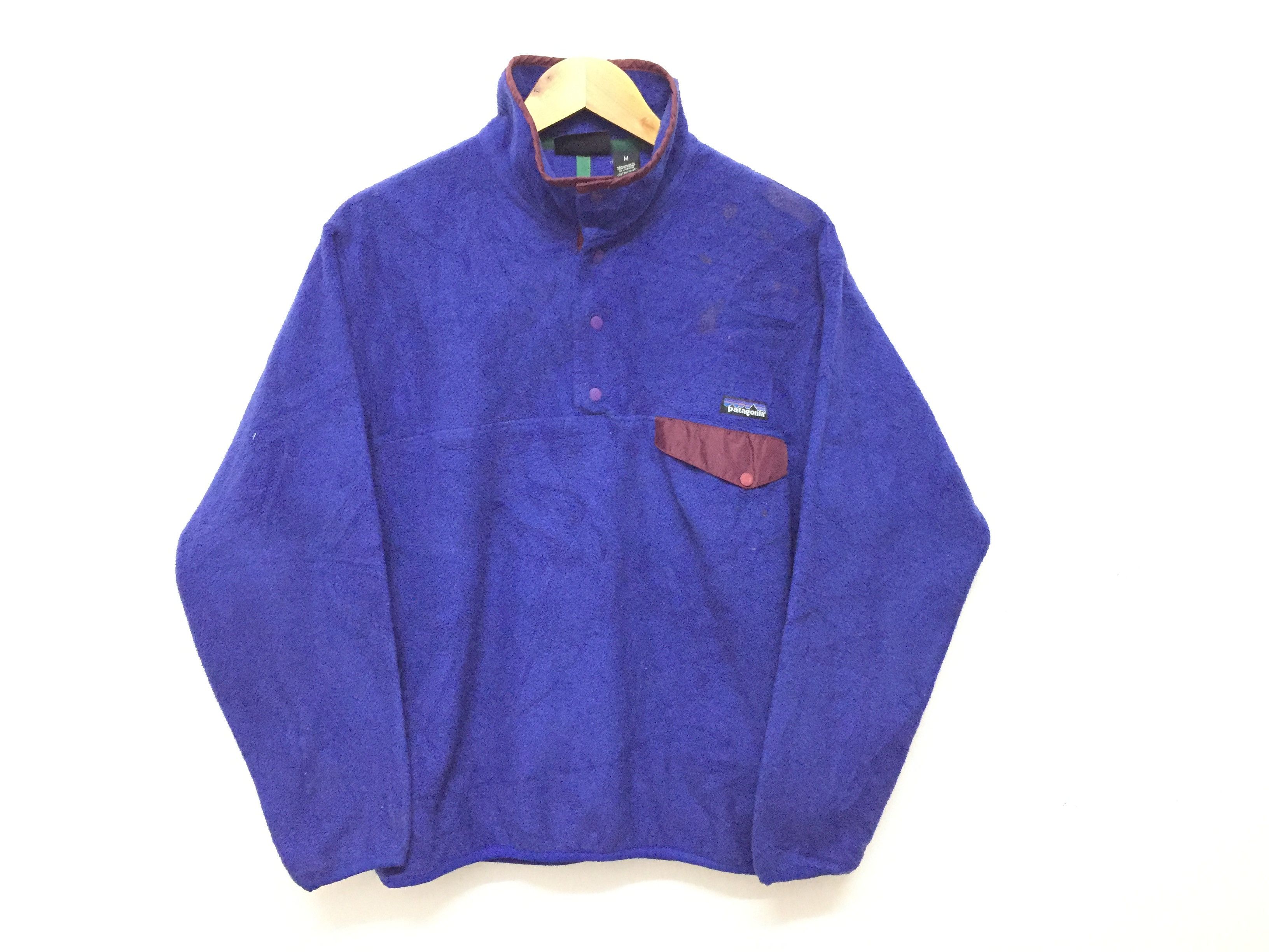 Patagonia 90's PATAGONIA fleece pocket snap button jacket Size US M / EU 48-50 / 2 - 3 Thumbnail
