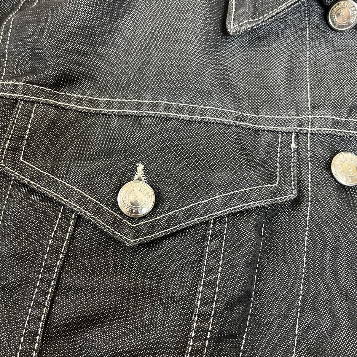 Japanese Brand × Katharine Hamnett London × Vintage Katharine Hamnett denim silver jacket Size US L / EU 52-54 / 3 - 4 Thumbnail