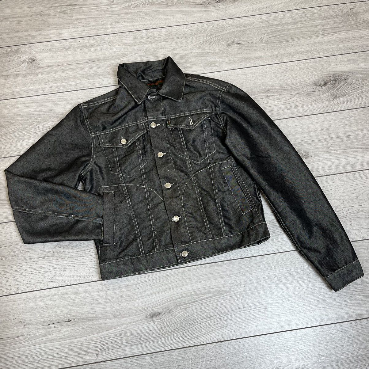 Japanese Brand × Katharine Hamnett London × Vintage Katharine Hamnett denim silver jacket Size US L / EU 52-54 / 3 - 8 Thumbnail