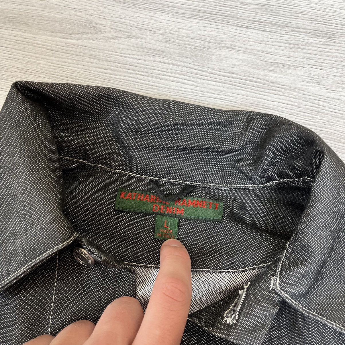 Japanese Brand × Katharine Hamnett London × Vintage Katharine Hamnett denim silver jacket Size US L / EU 52-54 / 3 - 6 Thumbnail