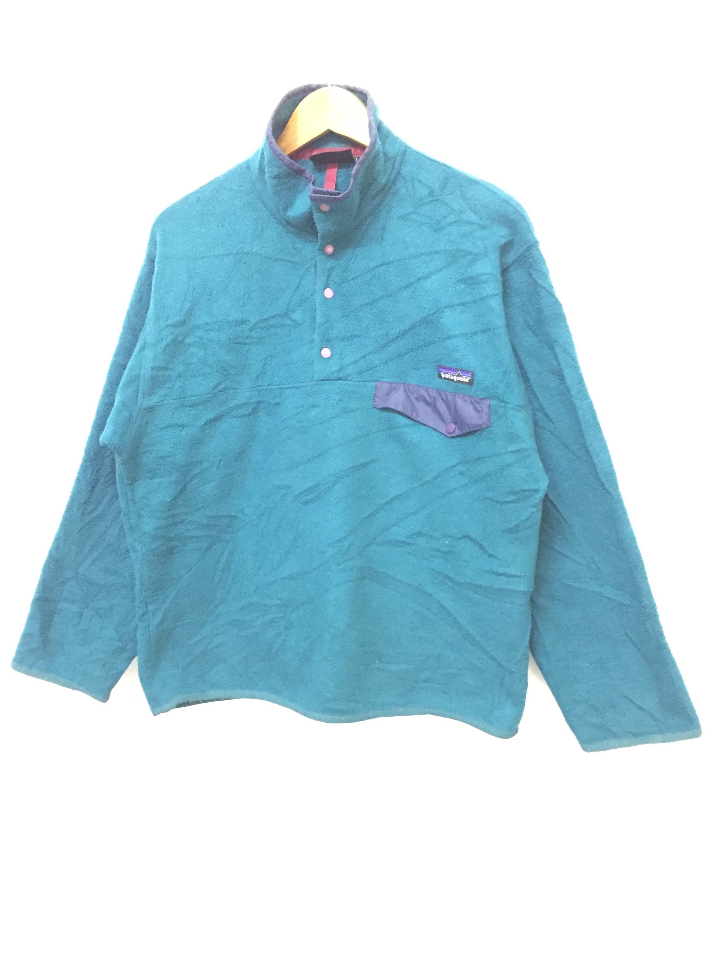 Patagonia 90's PATAGONIA fleece pocket snap button jacket Size US M / EU 48-50 / 2 - 3 Thumbnail