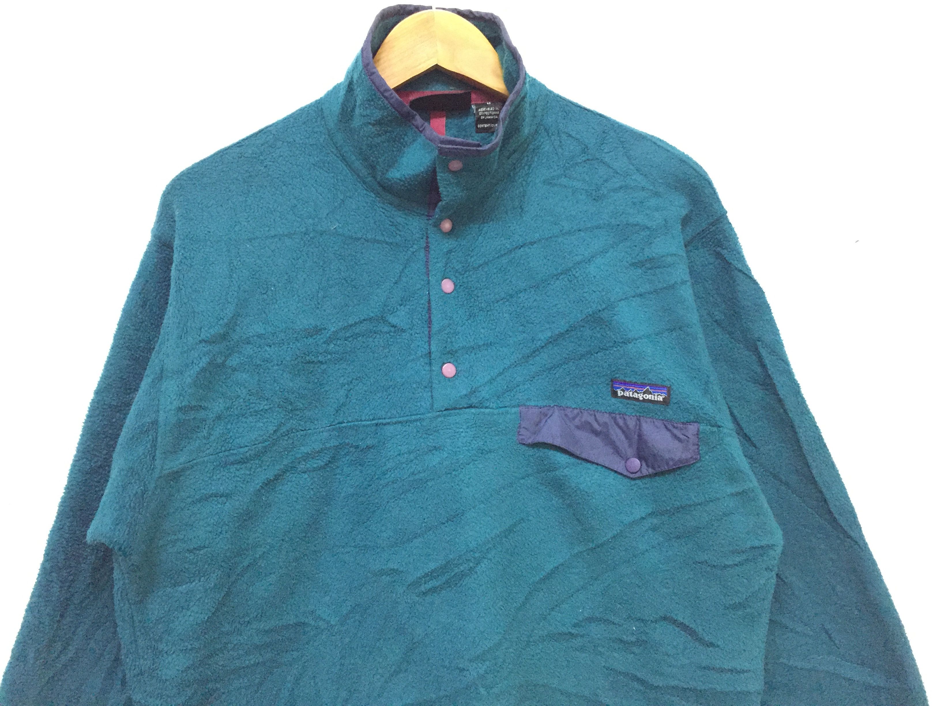 Patagonia 90's PATAGONIA fleece pocket snap button jacket Size US M / EU 48-50 / 2 - 4 Thumbnail