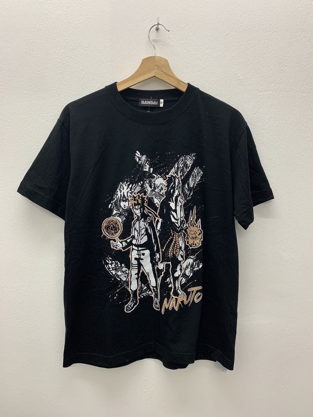 image of Anima x Vintage Anime Naruto Shippuden Sasuke Madara Itachi Tshirt in Black, Men's (Size Medium)