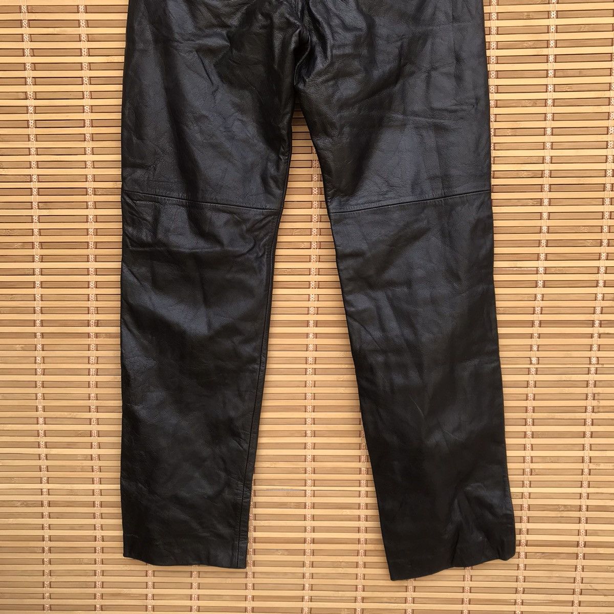 Branded Leather × Japanese Brand Archival leather pant by strawberry leaves japan waist 27 Size US 27 - 7 Thumbnail