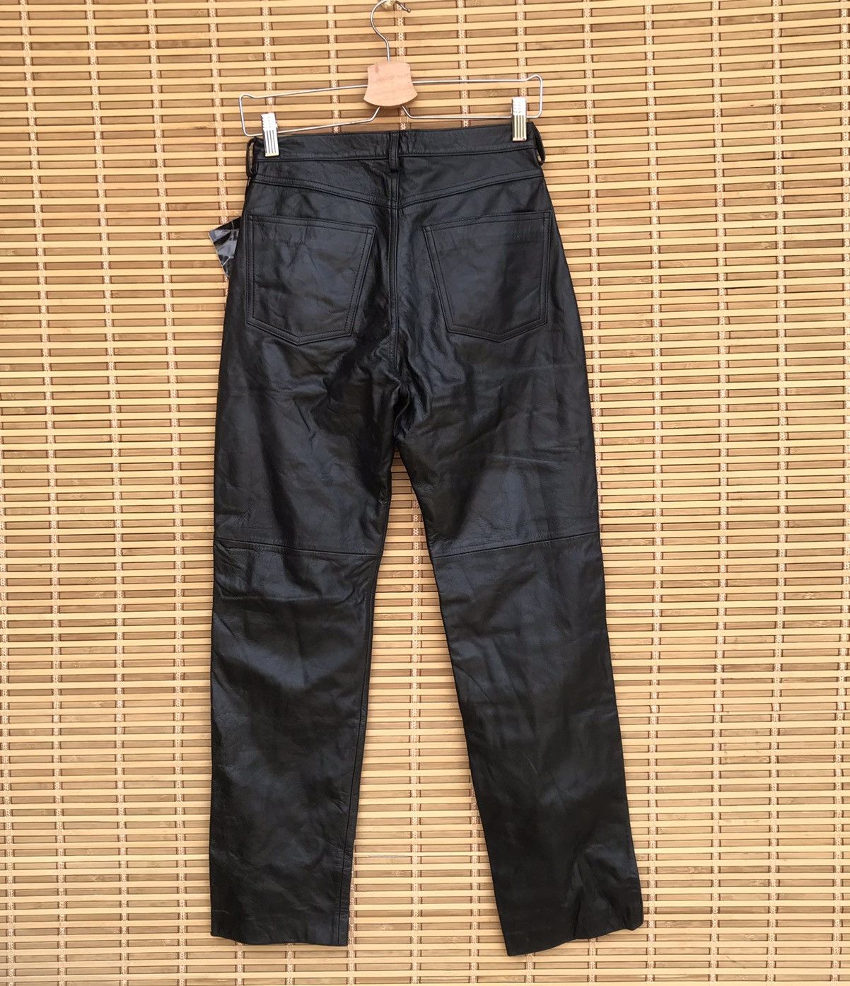 Branded Leather × Japanese Brand Archival leather pant by strawberry leaves japan waist 27 Size US 27 - 6 Thumbnail