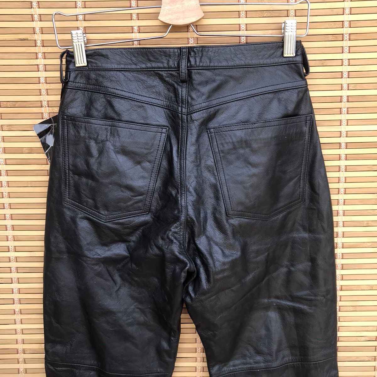 Branded Leather × Japanese Brand Archival leather pant by strawberry leaves japan waist 27 Size US 27 - 8 Thumbnail