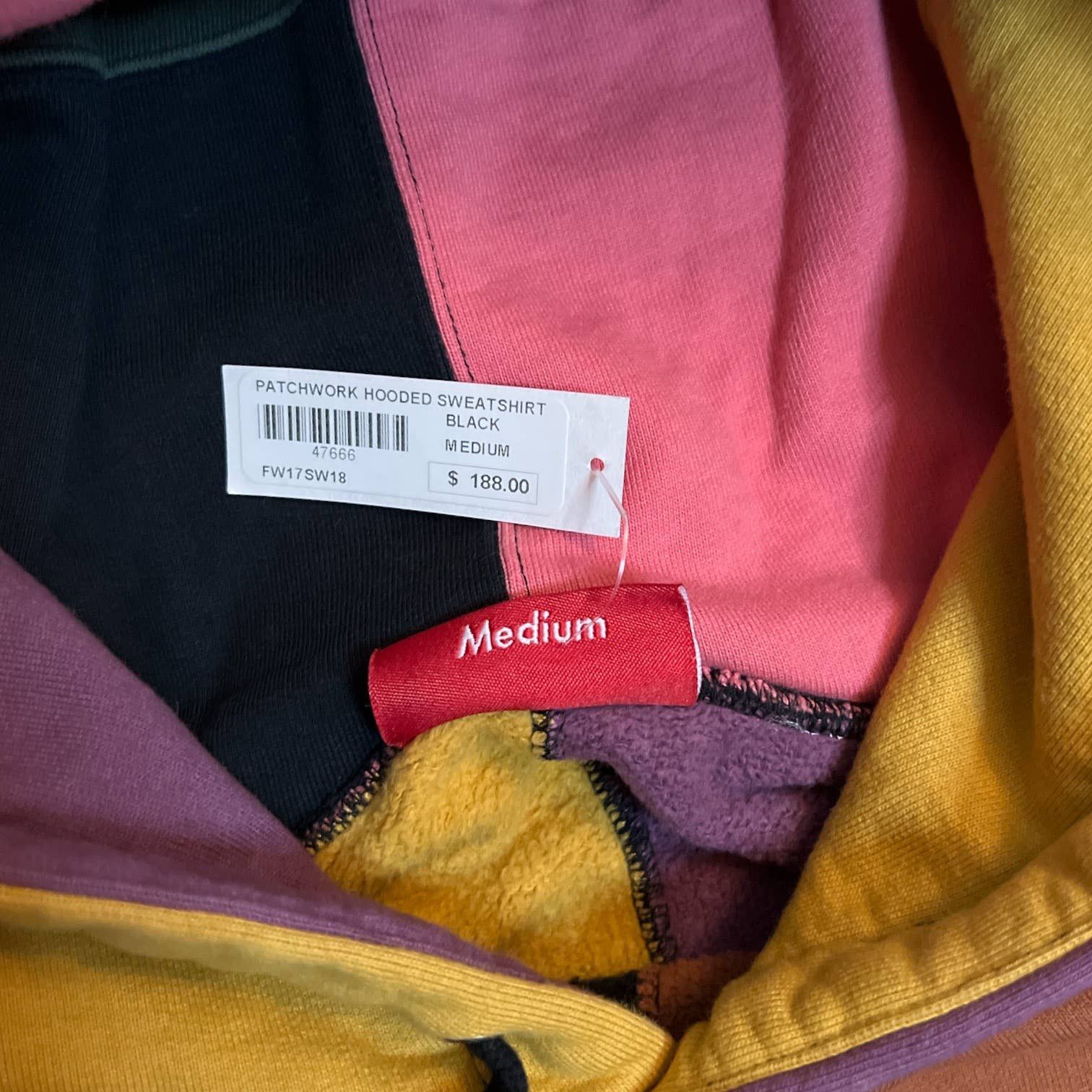 Supreme Supreme Patchwork Hoodie size Medium DSWT Size US M / EU 48-50 / 2 - 3 Thumbnail