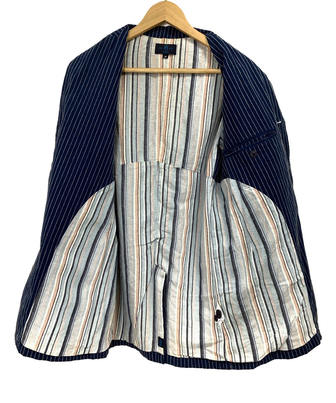 45rpm × Indigo × Real Japan Blues 🇯🇵 INDIGO Railroad Striped Wabash Made In Japan Jacket Size US M / EU 48-50 / 2 - 4 Thumbnail
