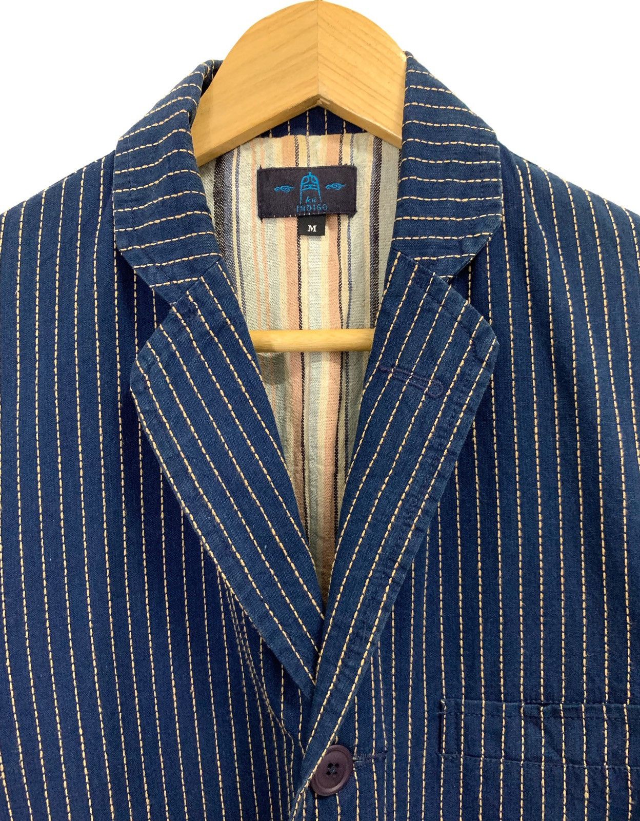 45rpm × Indigo × Real Japan Blues 🇯🇵 INDIGO Railroad Striped Wabash Made In Japan Jacket Size US M / EU 48-50 / 2 - 2 Thumbnail