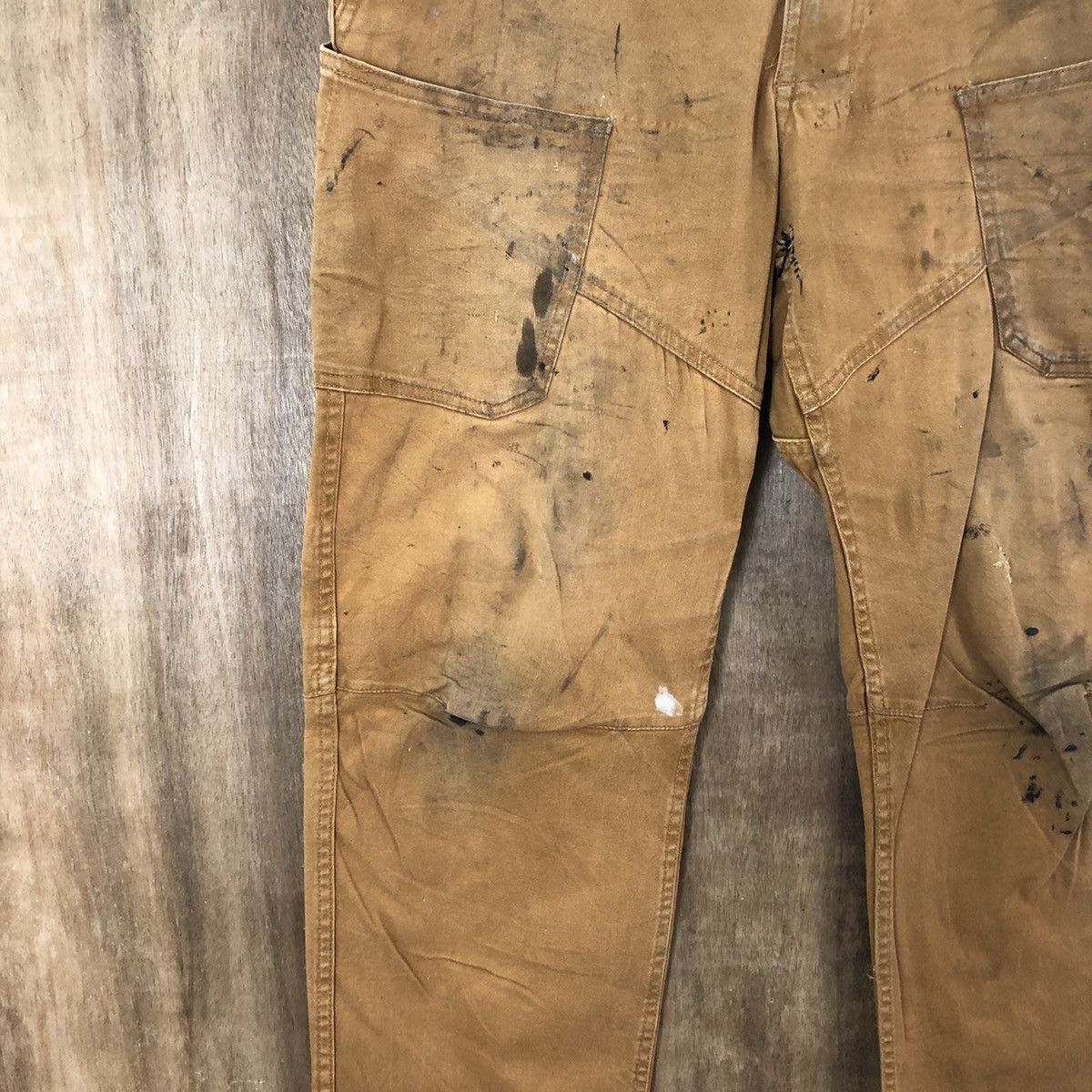 Japanese Brand Gladiotor faded distressed Brown Cargo pants #6242 Size US 33 - 6 Thumbnail