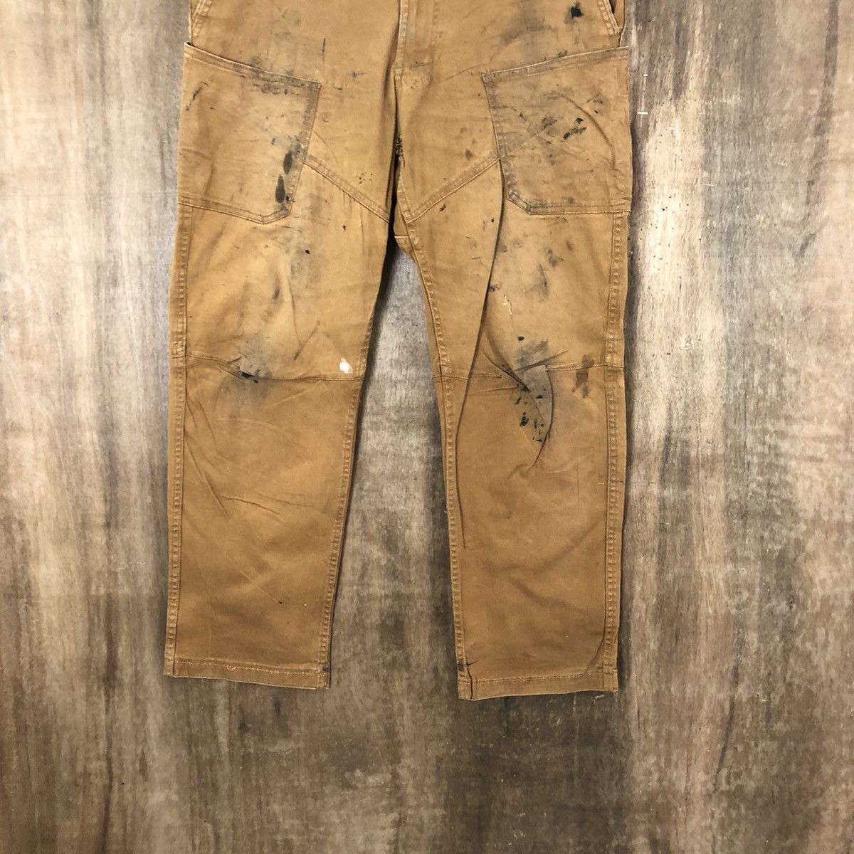 Japanese Brand Gladiotor faded distressed Brown Cargo pants #6242 Size US 33 - 3 Thumbnail