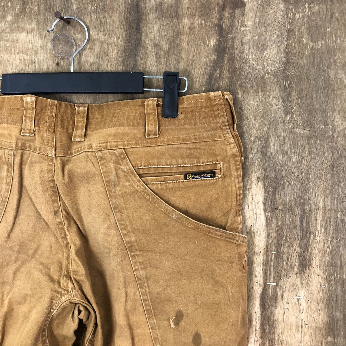 Japanese Brand Gladiotor faded distressed Brown Cargo pants #6242 Size US 33 - 12 Thumbnail