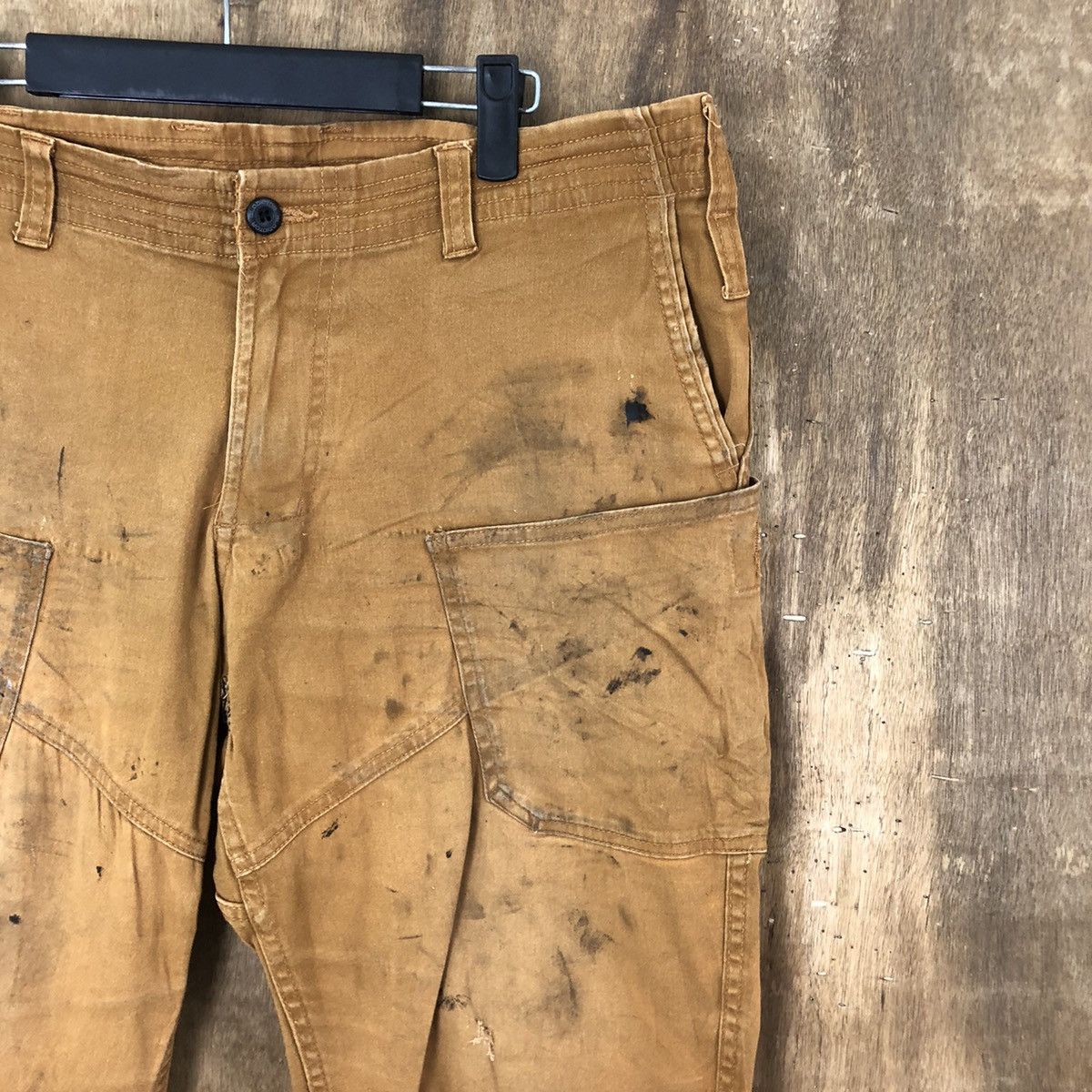 Japanese Brand Gladiotor faded distressed Brown Cargo pants #6242 Size US 33 - 5 Thumbnail