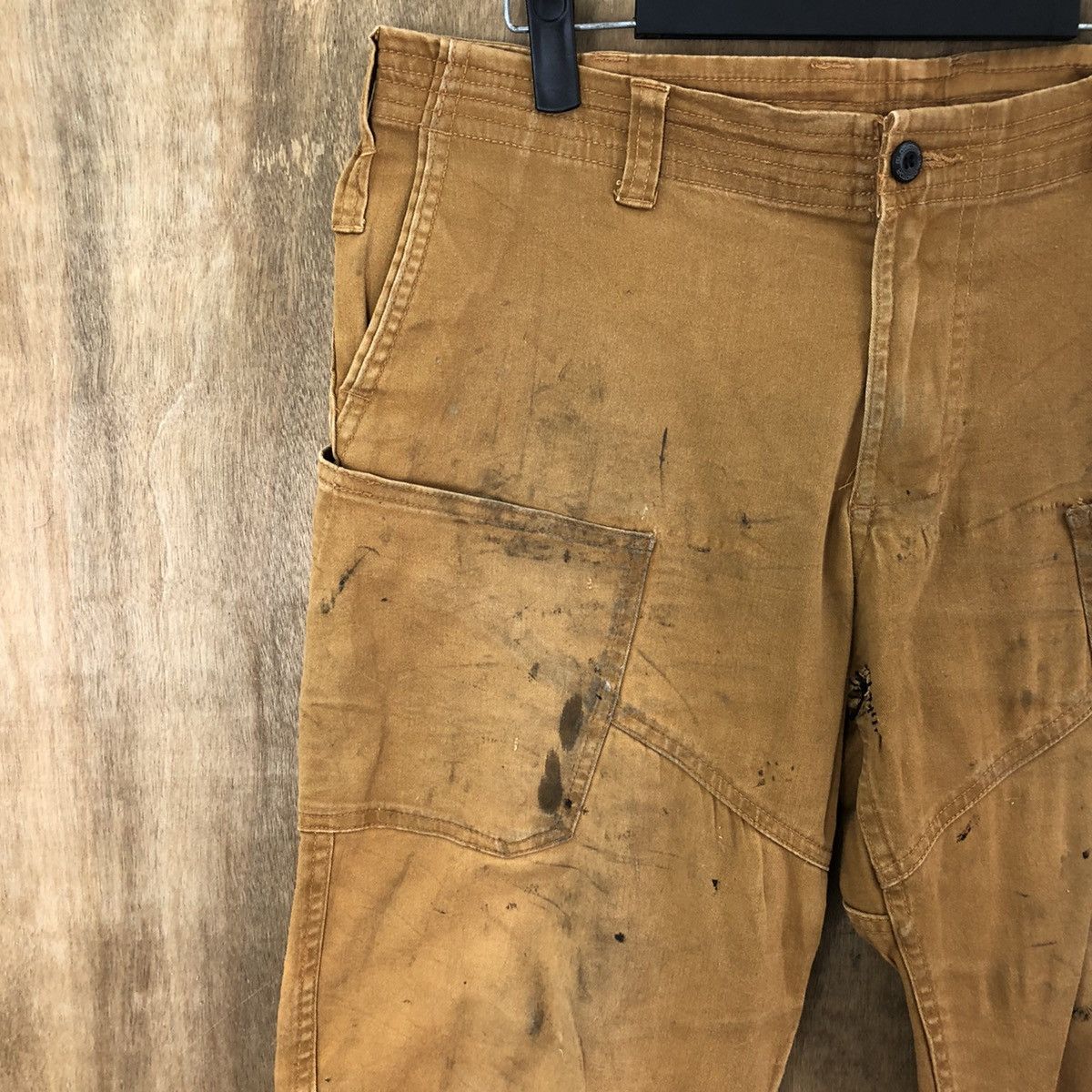 Japanese Brand Gladiotor faded distressed Brown Cargo pants #6242 Size US 33 - 4 Thumbnail