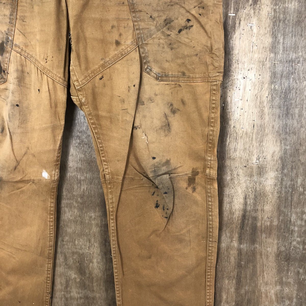 Japanese Brand Gladiotor faded distressed Brown Cargo pants #6242 Size US 33 - 7 Thumbnail