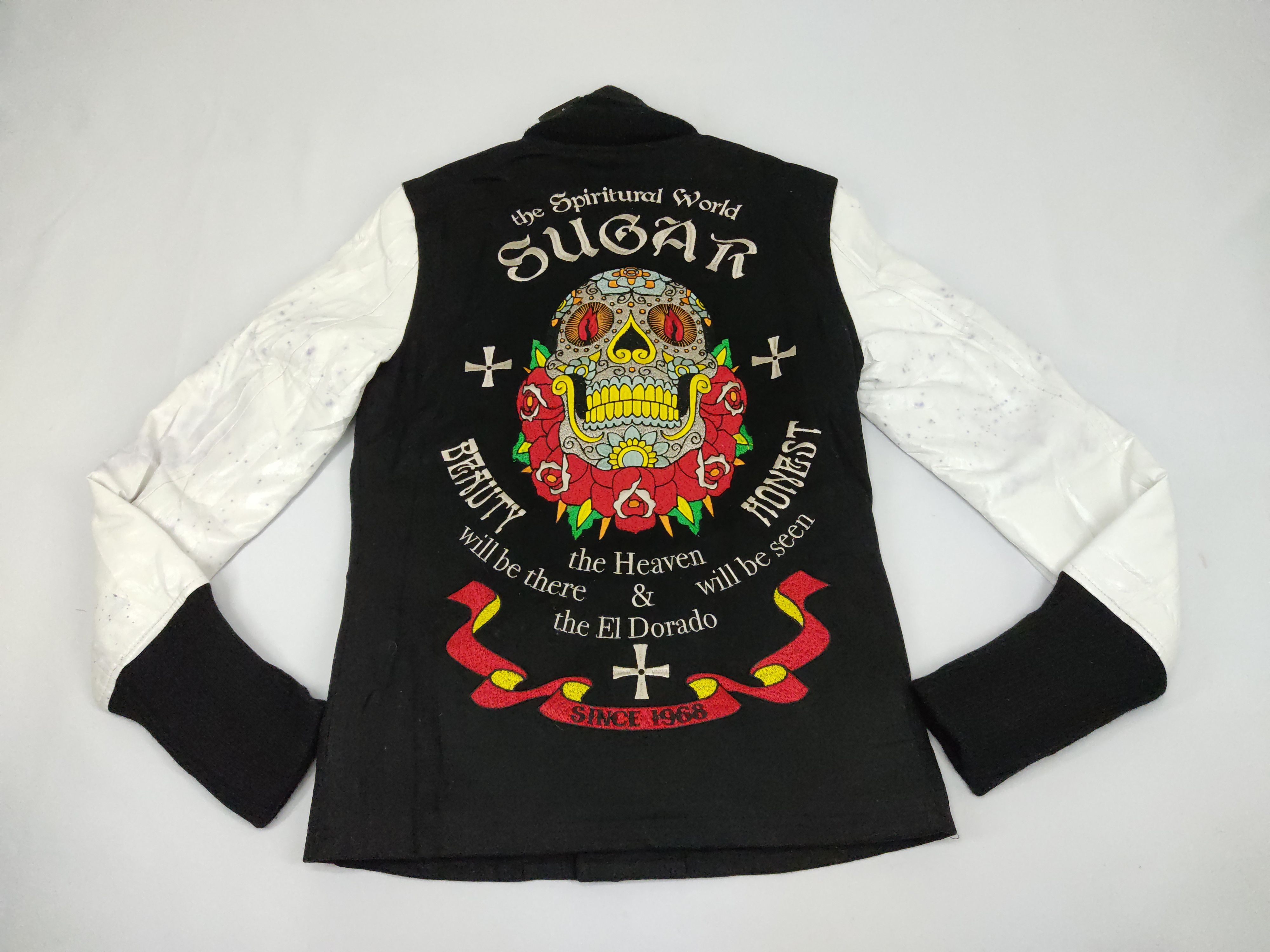 Black Label Black Flame Skull Varsity Jacket Embroidery Big Logo Skull Size US S / EU 44-46 / 1 - 1 Thumbnail