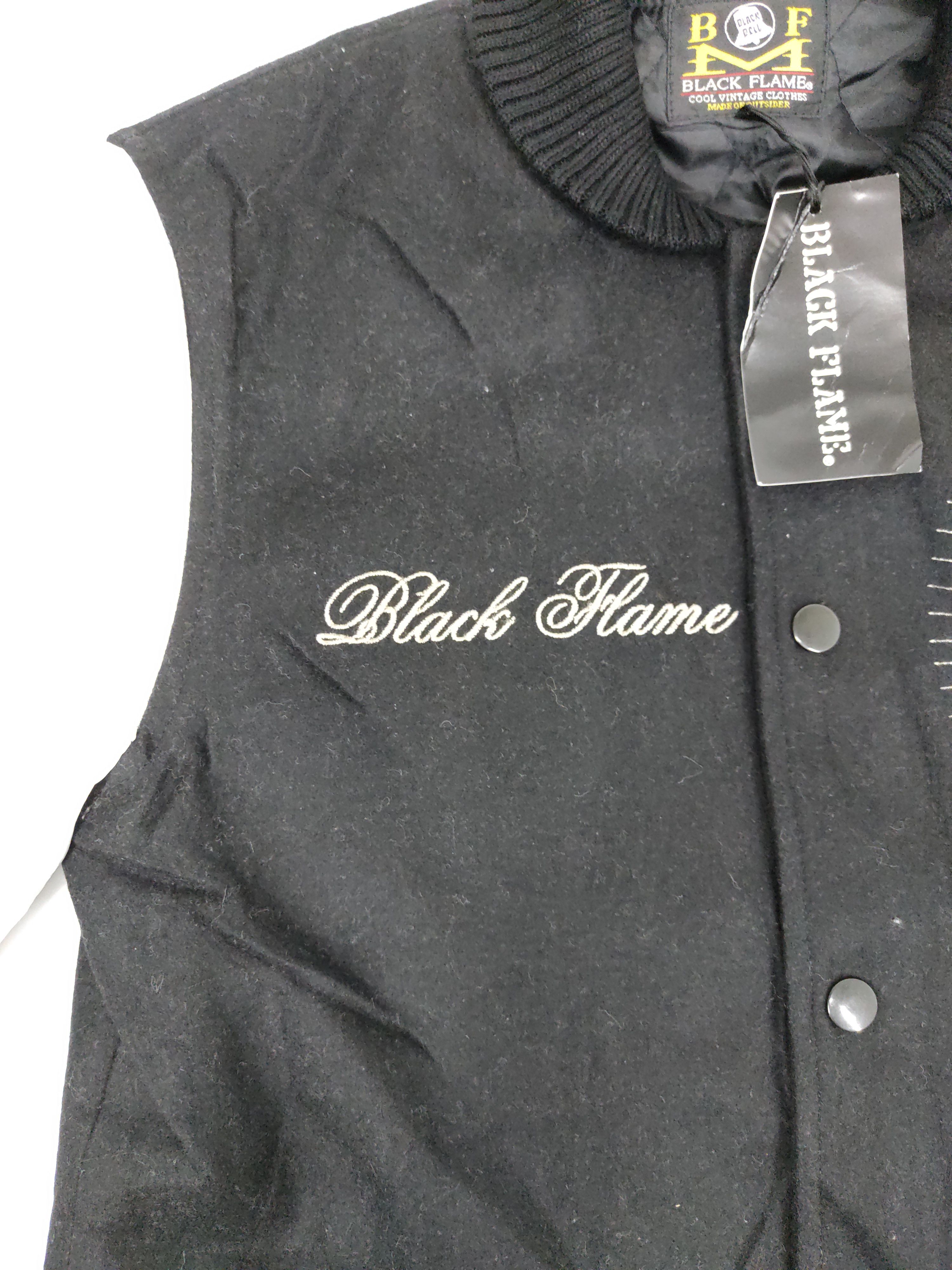 Black Label Black Flame Skull Varsity Jacket Embroidery Big Logo Skull Size US S / EU 44-46 / 1 - 7 Thumbnail