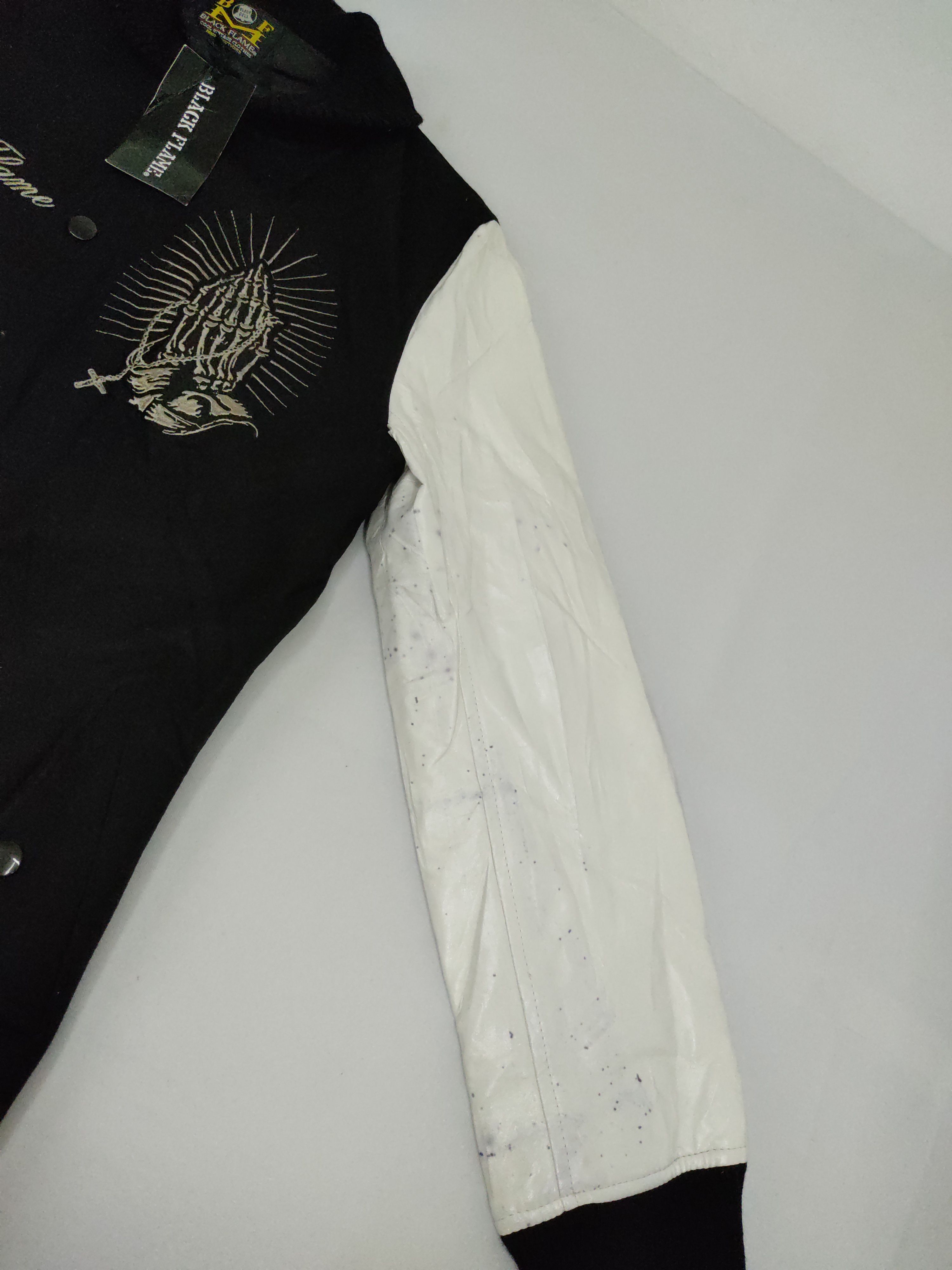 Black Label Black Flame Skull Varsity Jacket Embroidery Big Logo Skull Size US S / EU 44-46 / 1 - 5 Thumbnail