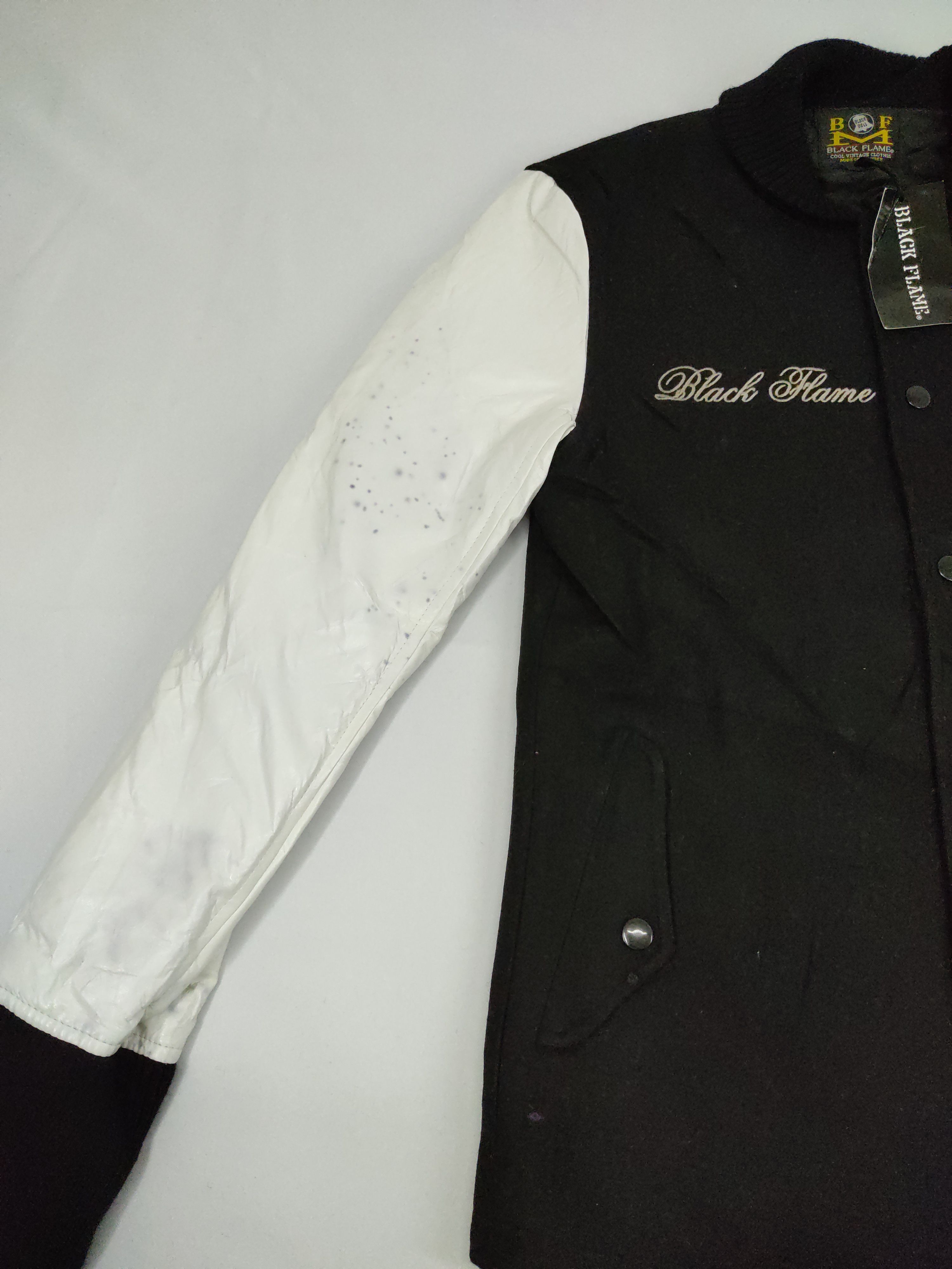 Black Label Black Flame Skull Varsity Jacket Embroidery Big Logo Skull Size US S / EU 44-46 / 1 - 8 Thumbnail