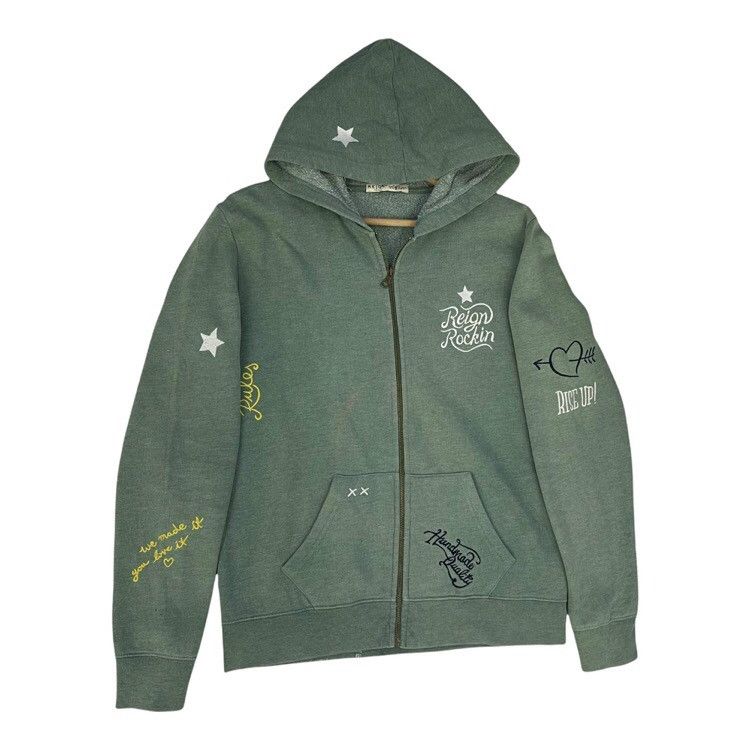 Vintage Vintage Reign italia Zipper Hoodies Size M Size US M / EU 48-50 / 2 - 2 Thumbnail