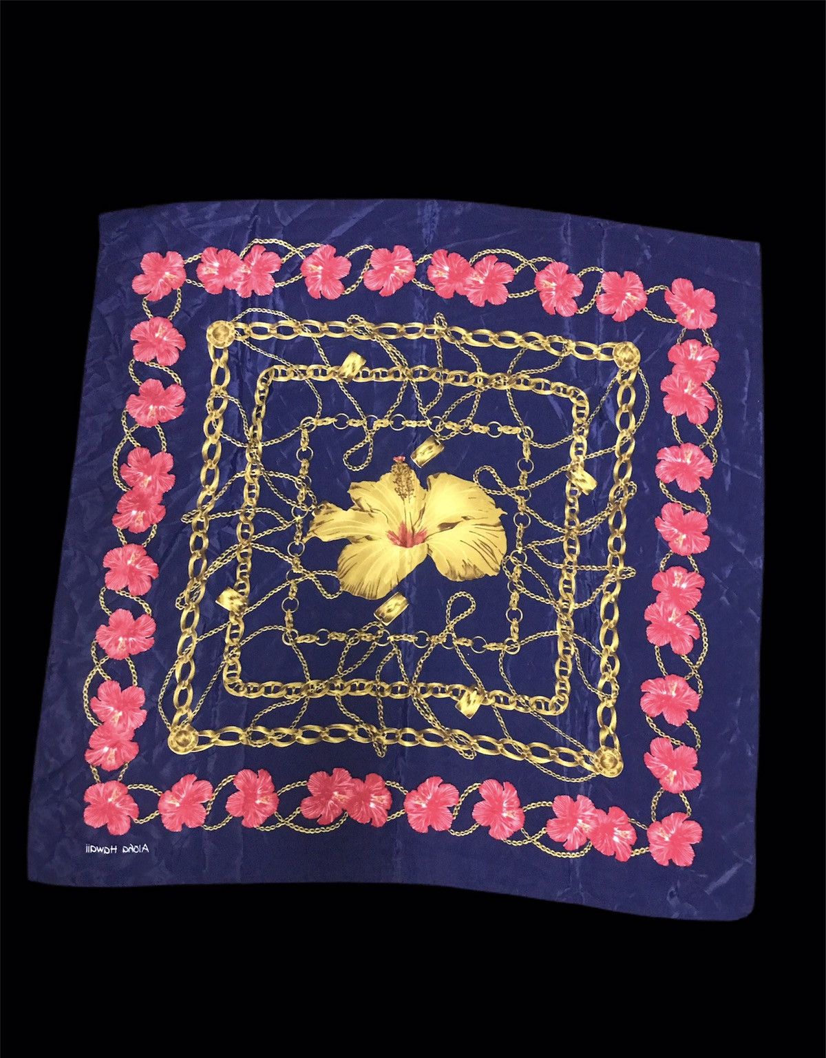 Other Aloha Hawaii Scarf Hibiscus Balhae Co Printed Screen Size ONE SIZE - 2 Thumbnail