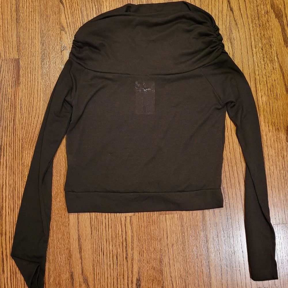 Other Inappropriate Fashion Chocolate Cropped Top Fall Spring Size S / US 4 / IT 40 - 7 Thumbnail
