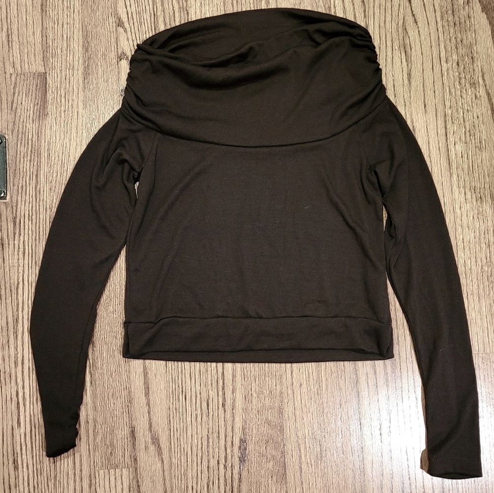 Other Inappropriate Fashion Chocolate Cropped Top Fall Spring Size S / US 4 / IT 40 - 6 Thumbnail