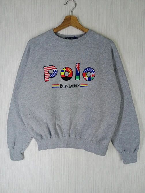 Polo Ralph Lauren Rare Vintage Polo Ralph Lauren Embroidered Logo Sweatshirt Size US M / EU 48-50 / 2 - 2 Thumbnail