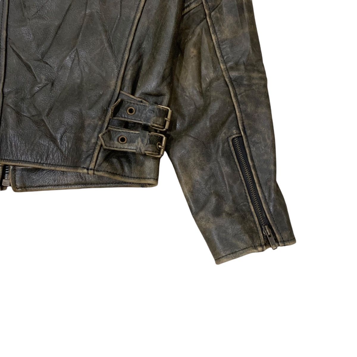 Japanese Brand Vintage H.N Pilot Leather Rider Jacket Size US S / EU 44-46 / 1 - 8 Thumbnail