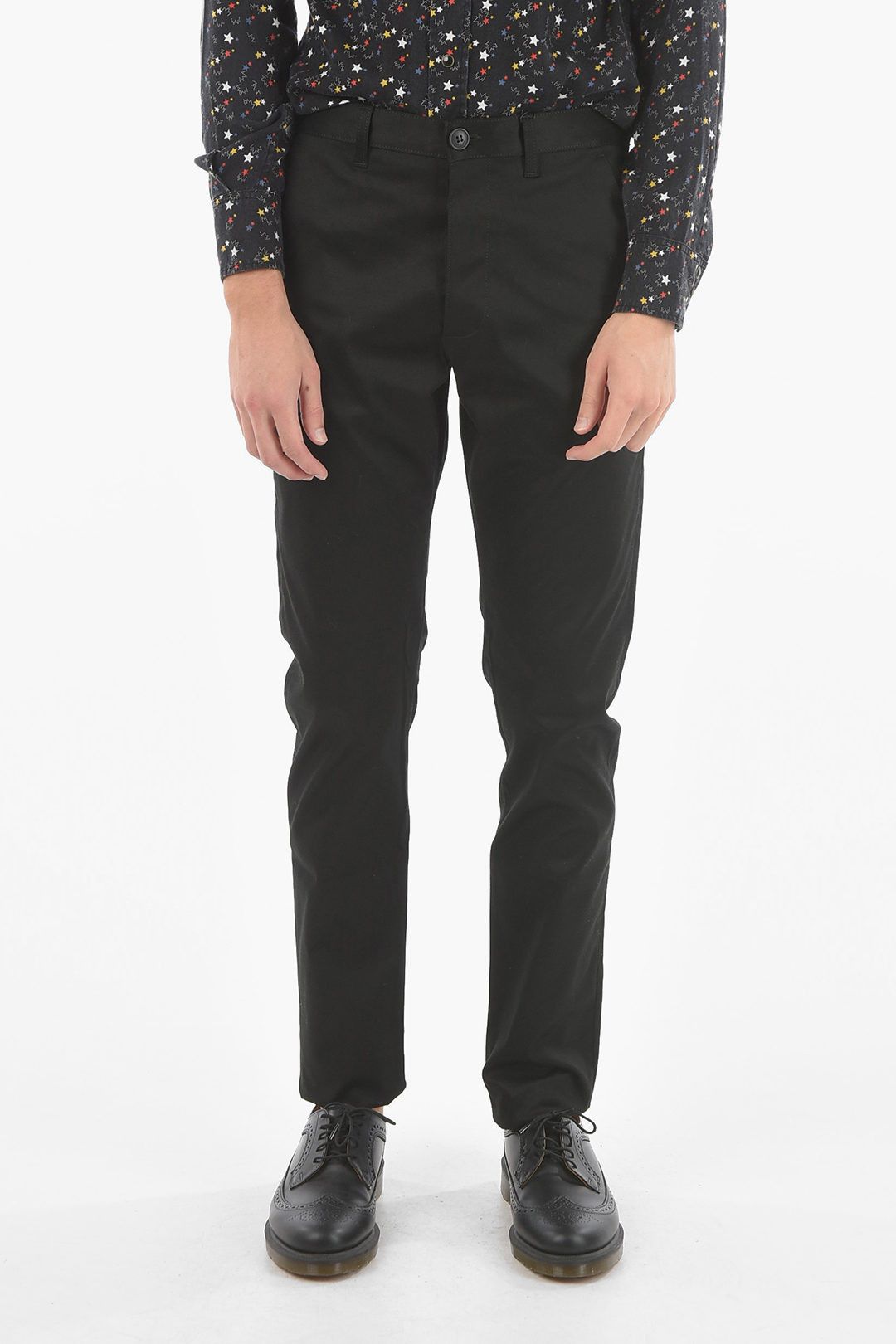 image of Saint Laurent Paris Saint Laurent Stretchy Cotton 5-Pocket Pants in Black, Men's (Size 32)