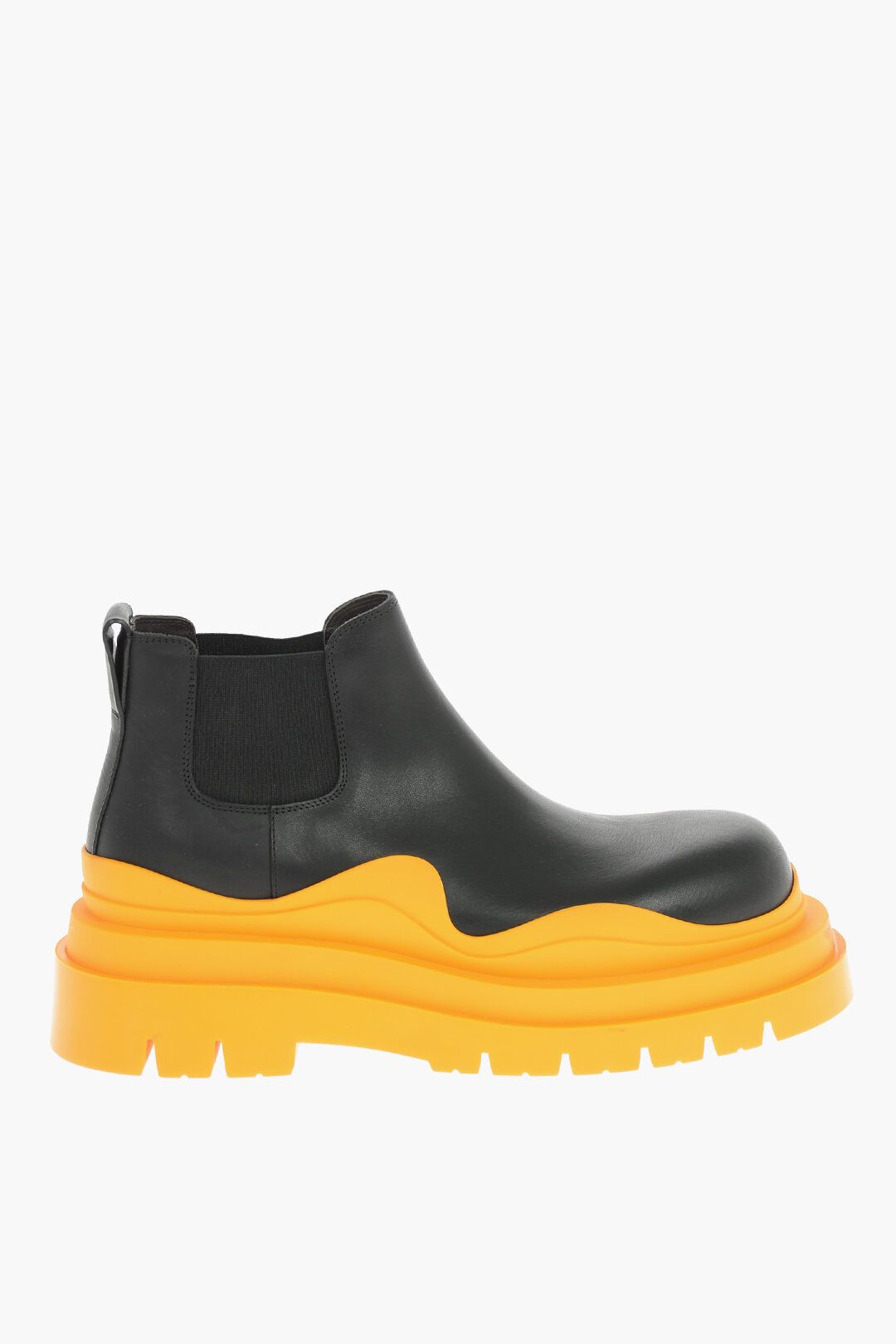 image of Bottega Veneta Leather Chelsea Ankle Boots With Platform Soles in Black, Men's (Size 12)
