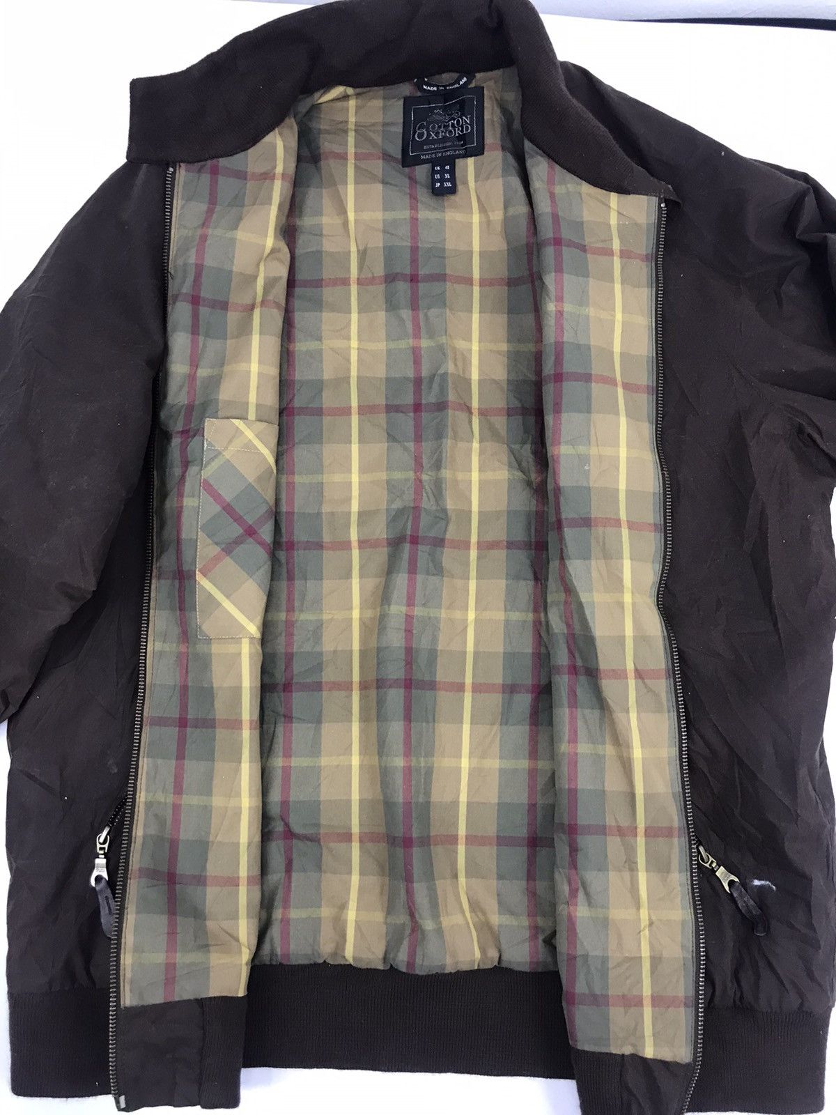Other × Vintage Vintage Cotton Oxford Made In England Wax Jacket Trucker Size US XL / EU 56 / 4 - 2 Thumbnail