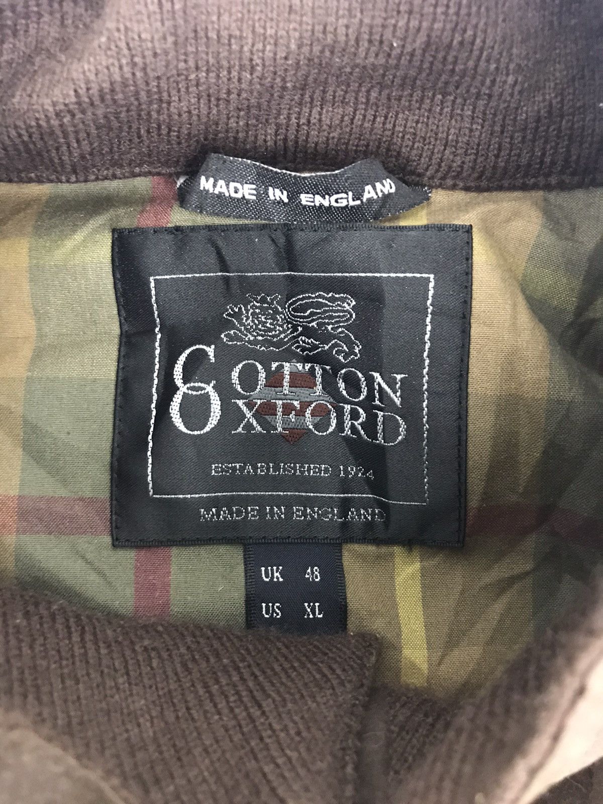 Other × Vintage Vintage Cotton Oxford Made In England Wax Jacket Trucker Size US XL / EU 56 / 4 - 4 Thumbnail