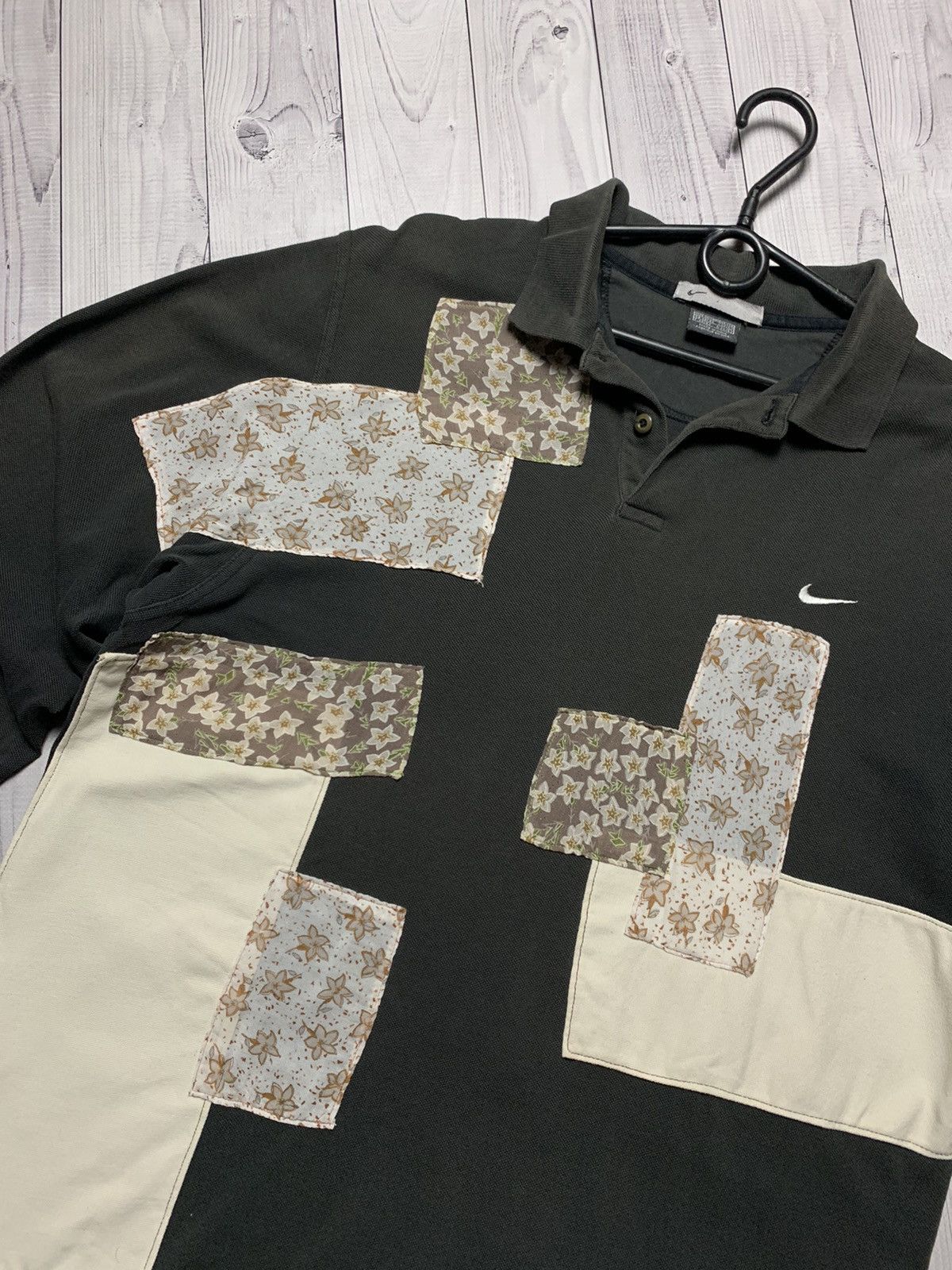 Nike × Vintage Vintage Nike polo shirt long sleeve custom rare plaid XL Size US XL / EU 56 / 4 - 3 Thumbnail