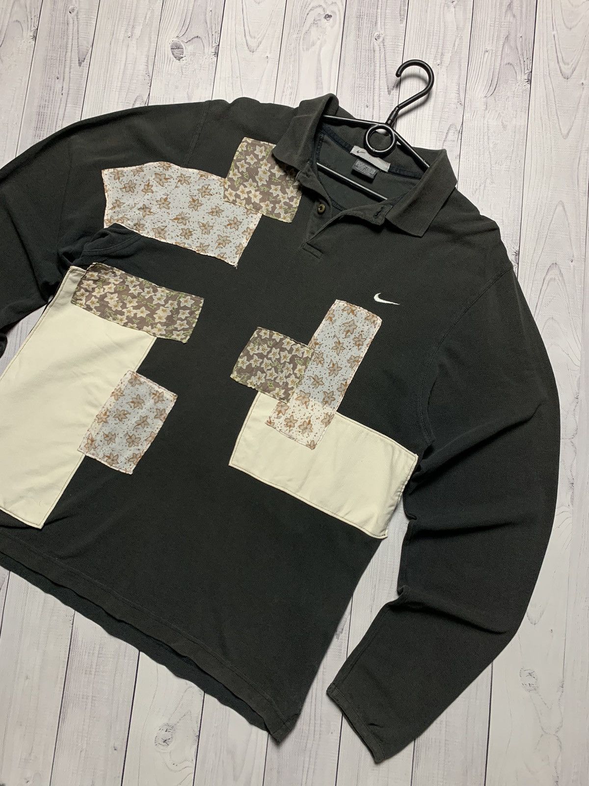 Nike × Vintage Vintage Nike polo shirt long sleeve custom rare plaid XL Size US XL / EU 56 / 4 - 2 Thumbnail