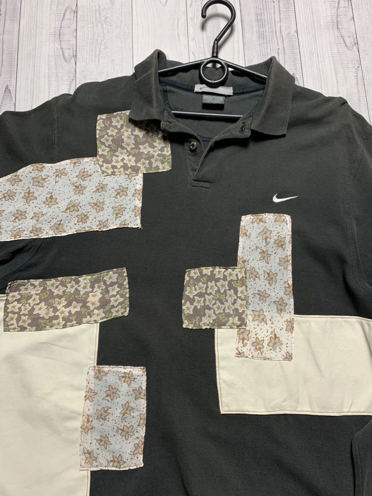 Nike × Vintage Vintage Nike polo shirt long sleeve custom rare plaid XL Size US XL / EU 56 / 4 - 7 Thumbnail