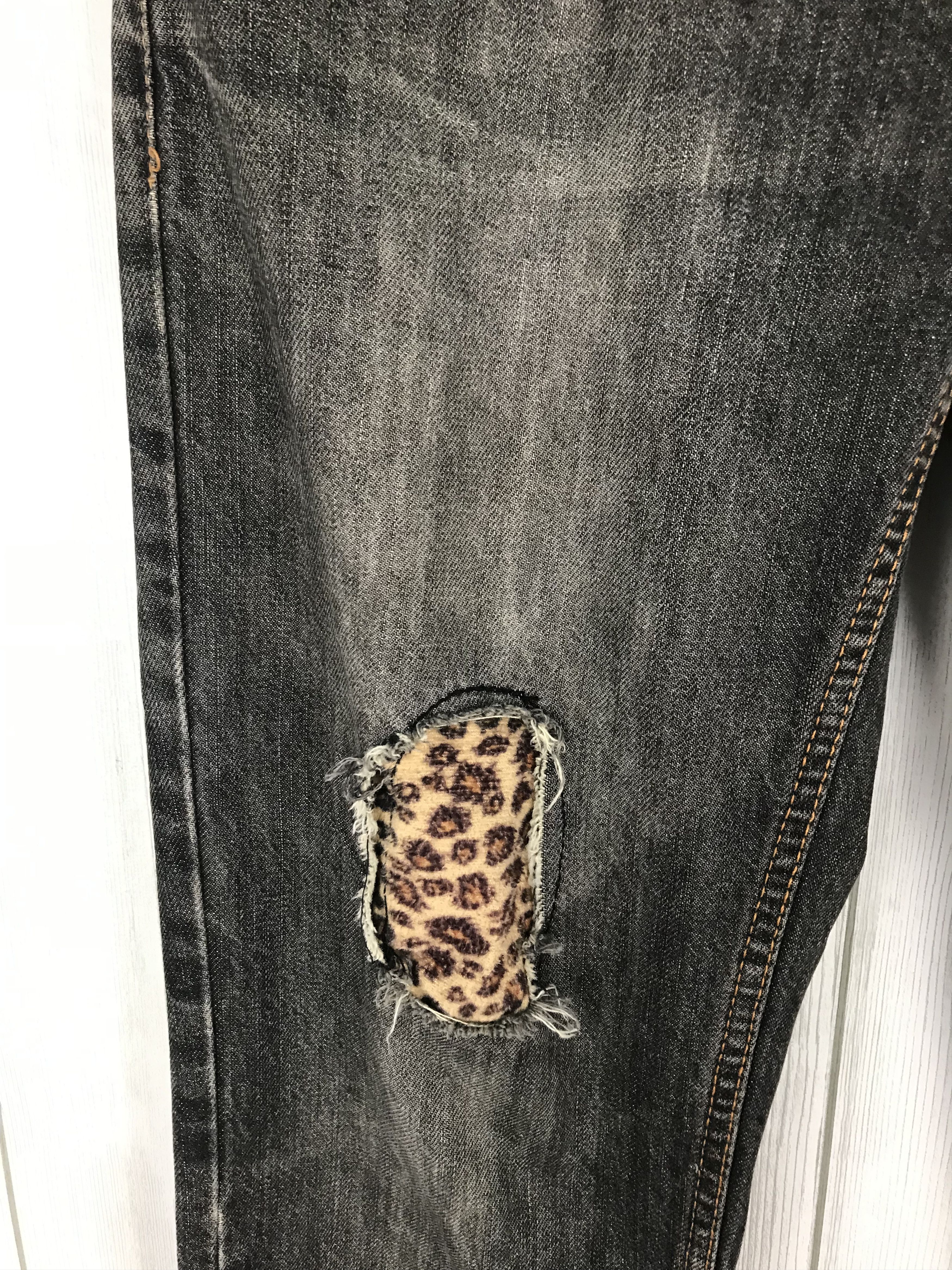 Hysteric Glamour Japanese Brand EXPLOSION Leopard Double Waist Denim Jeans Size US 32 / EU 48 - 8 Thumbnail