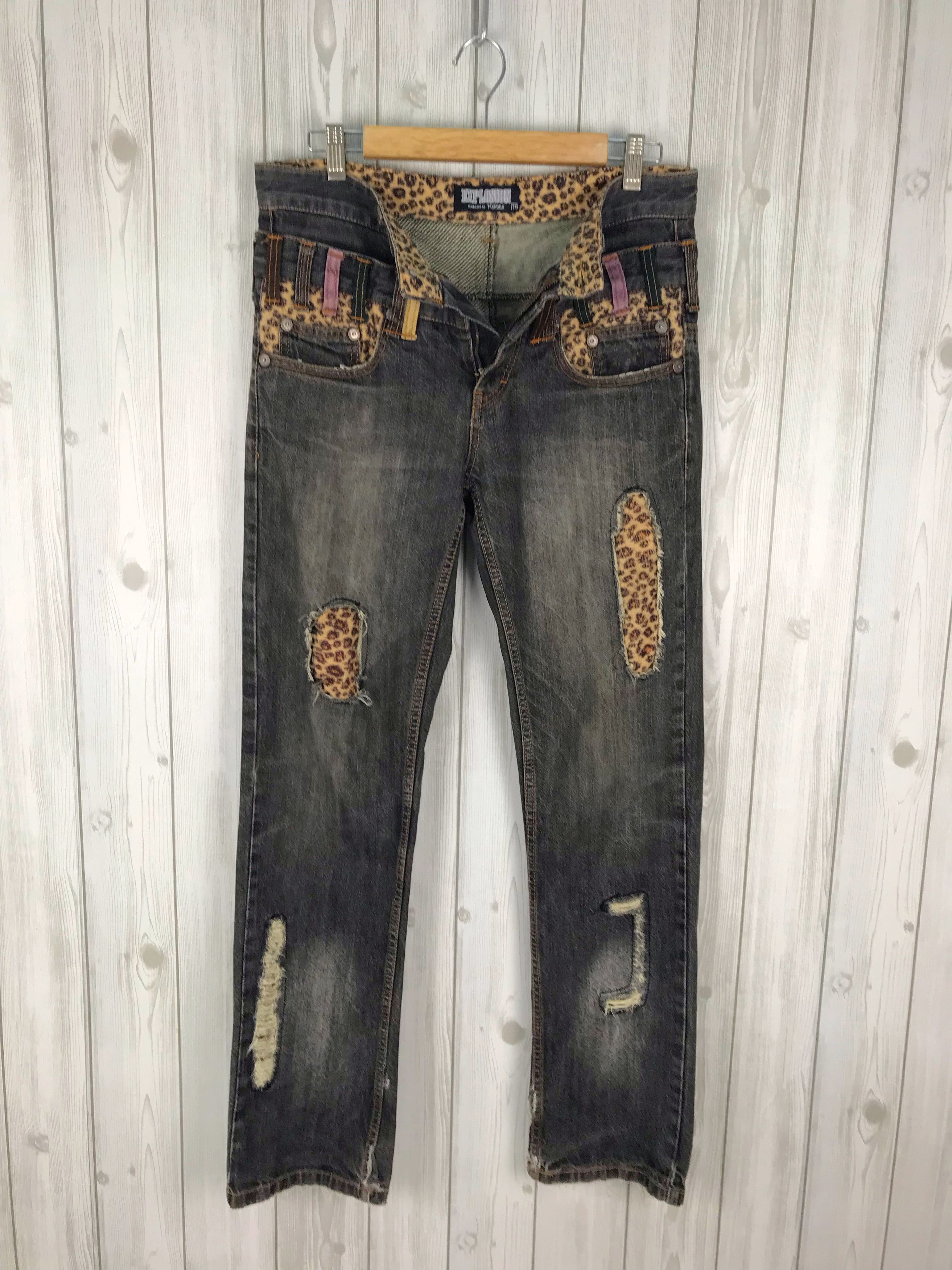 Hysteric Glamour Japanese Brand EXPLOSION Leopard Double Waist Denim Jeans Size US 32 / EU 48 - 2 Thumbnail